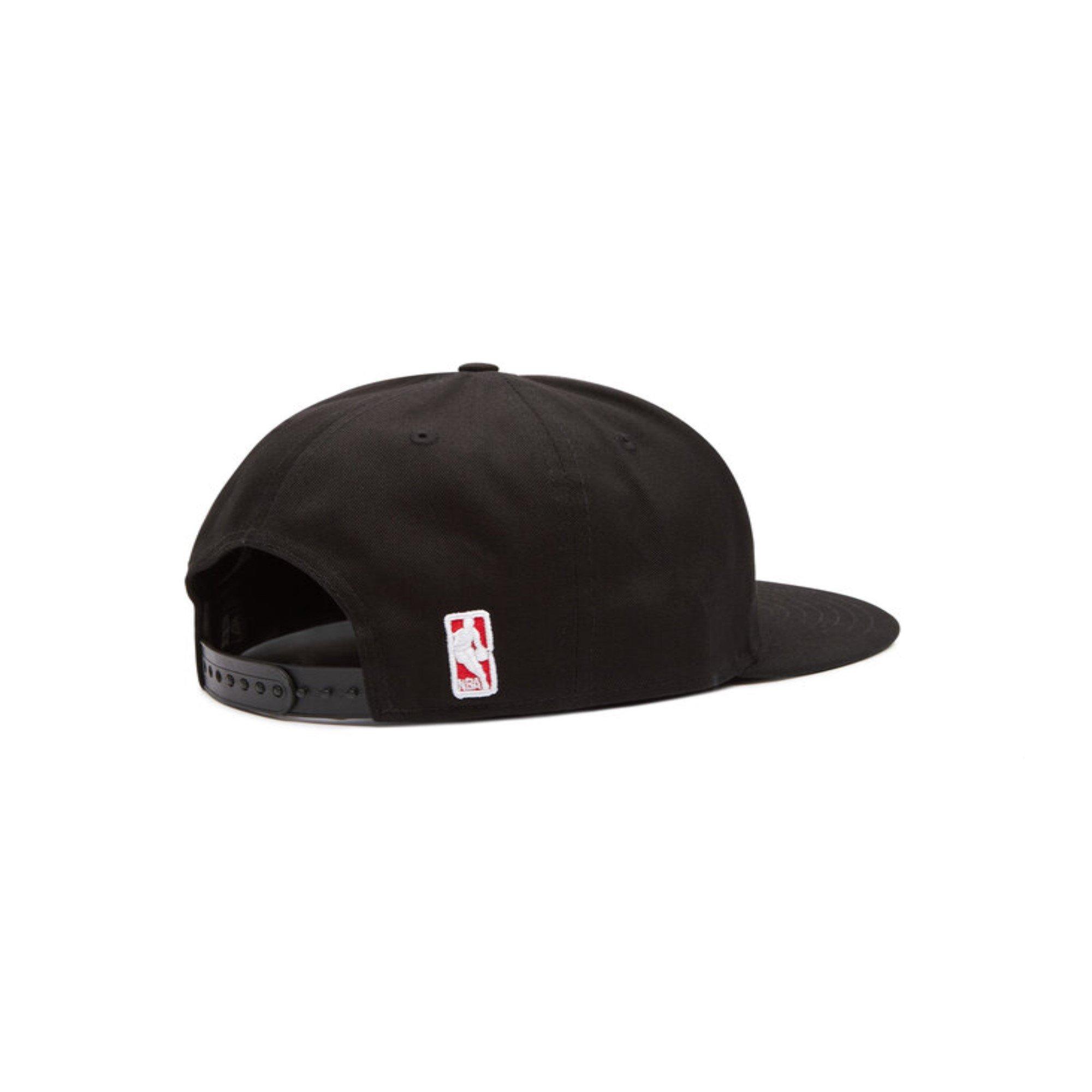 Zwart - New Era - Adults NBA Flat Peak Cap - 2