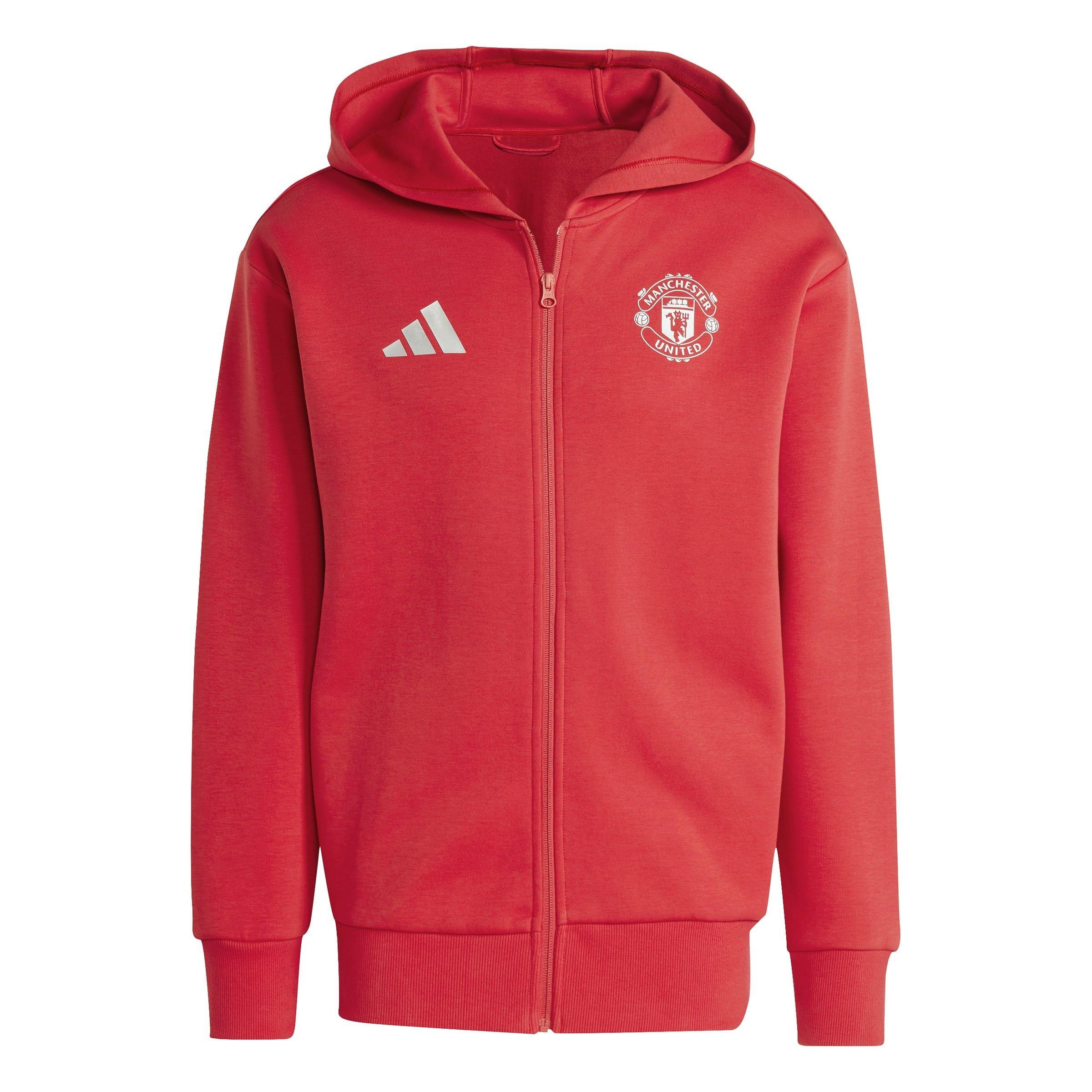 Red - adidas - Manchester United Anthem Jacket 2024 2025 Adults - 1