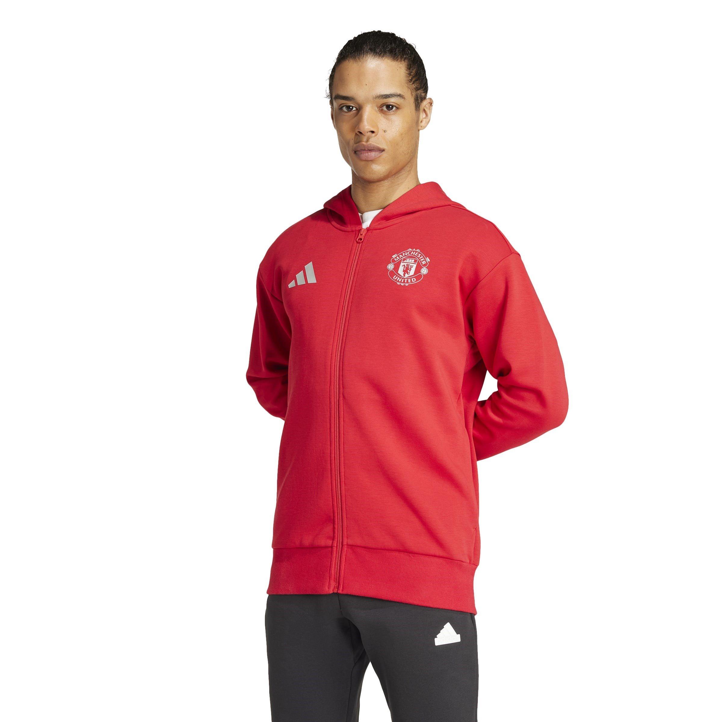 Red - adidas - Manchester United Anthem Jacket 2024 2025 Adults - 2