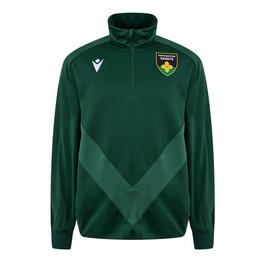 Macron Northampton Saints Quarter Zip Hoodie 2024 2025 Adults