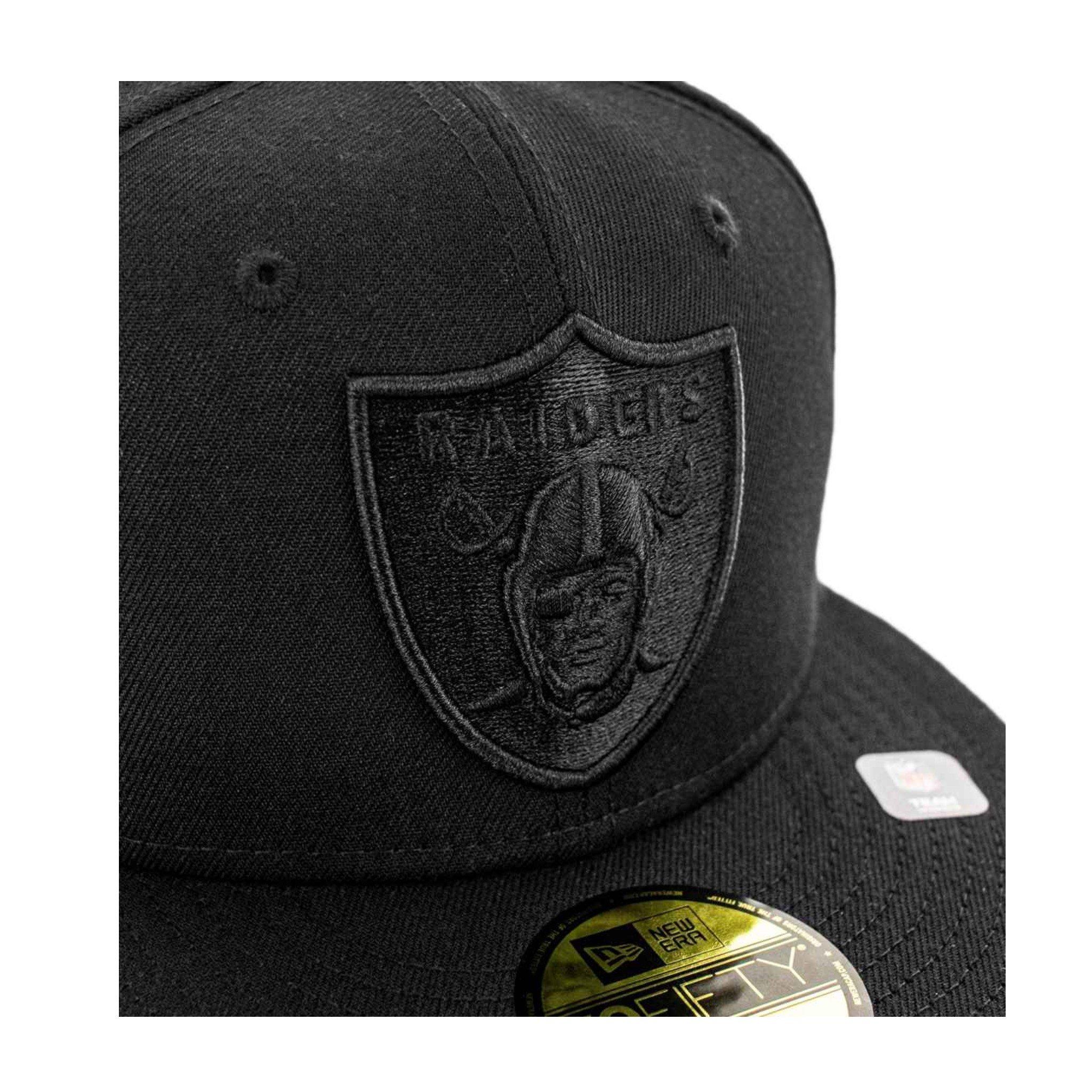 Blk/Raiders - New Era - Adults NBA Essentials Flat Peak Cap - 3