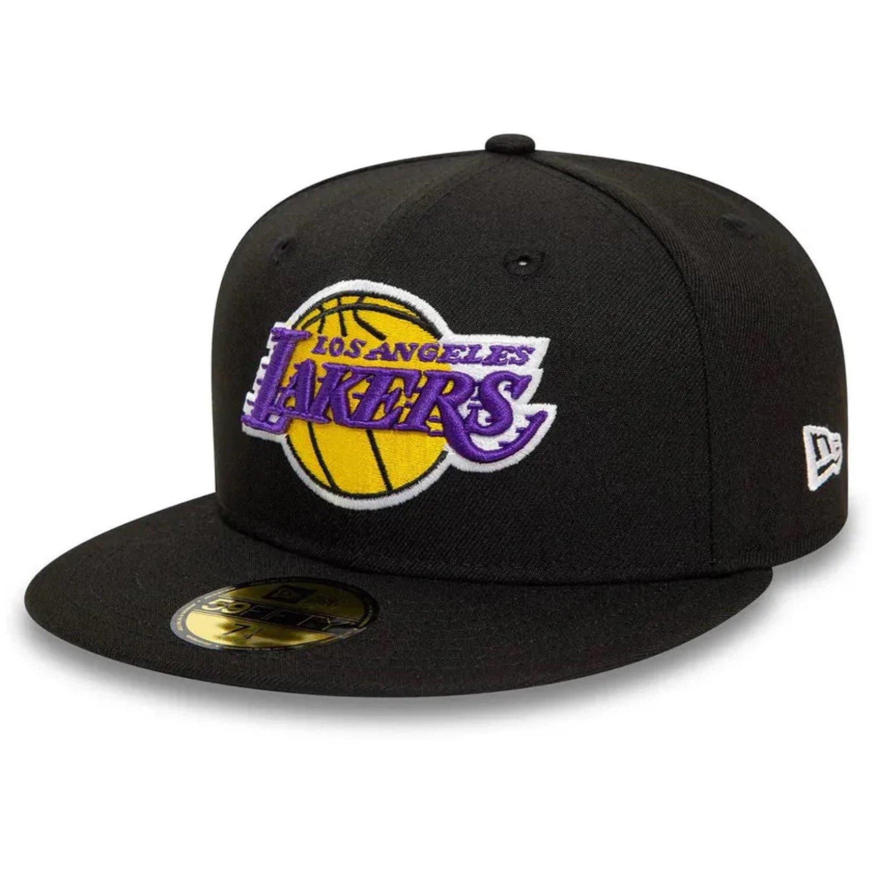 BlkYlw/Lakers - New Era - Adults NBA Essentials Flat Peak Cap - 1
