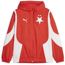 puma branding Slavia Prague Match Woven Anthem Jacket 2023 2024 Adults