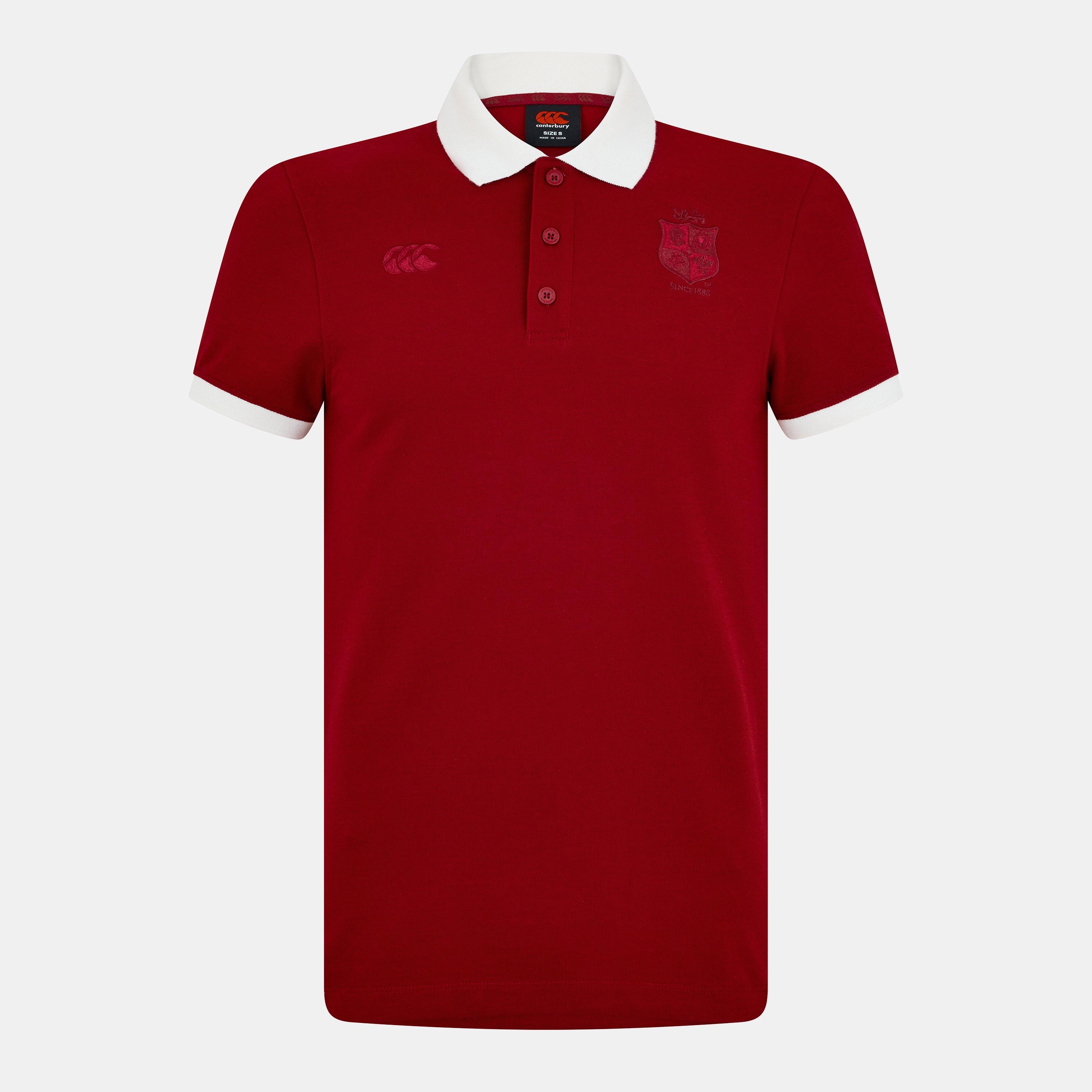 Canterbury Men's British And Irish Lions Classic Polo 2025 Shirt - Red Dahlia - XS