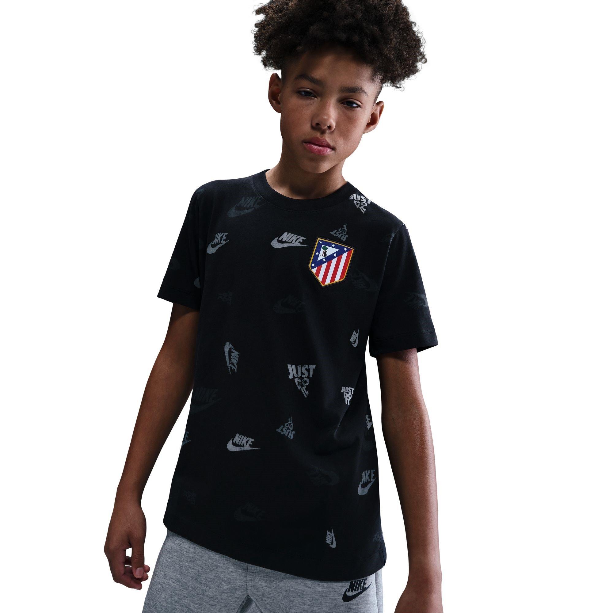 Black - Nike - Atletico Madrid Crest T-Shirt Juniors - 1
