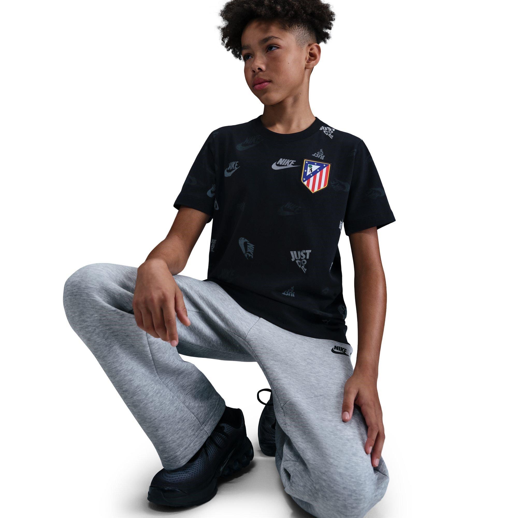 Black - Nike - Atletico Madrid Crest T-Shirt Juniors - 5