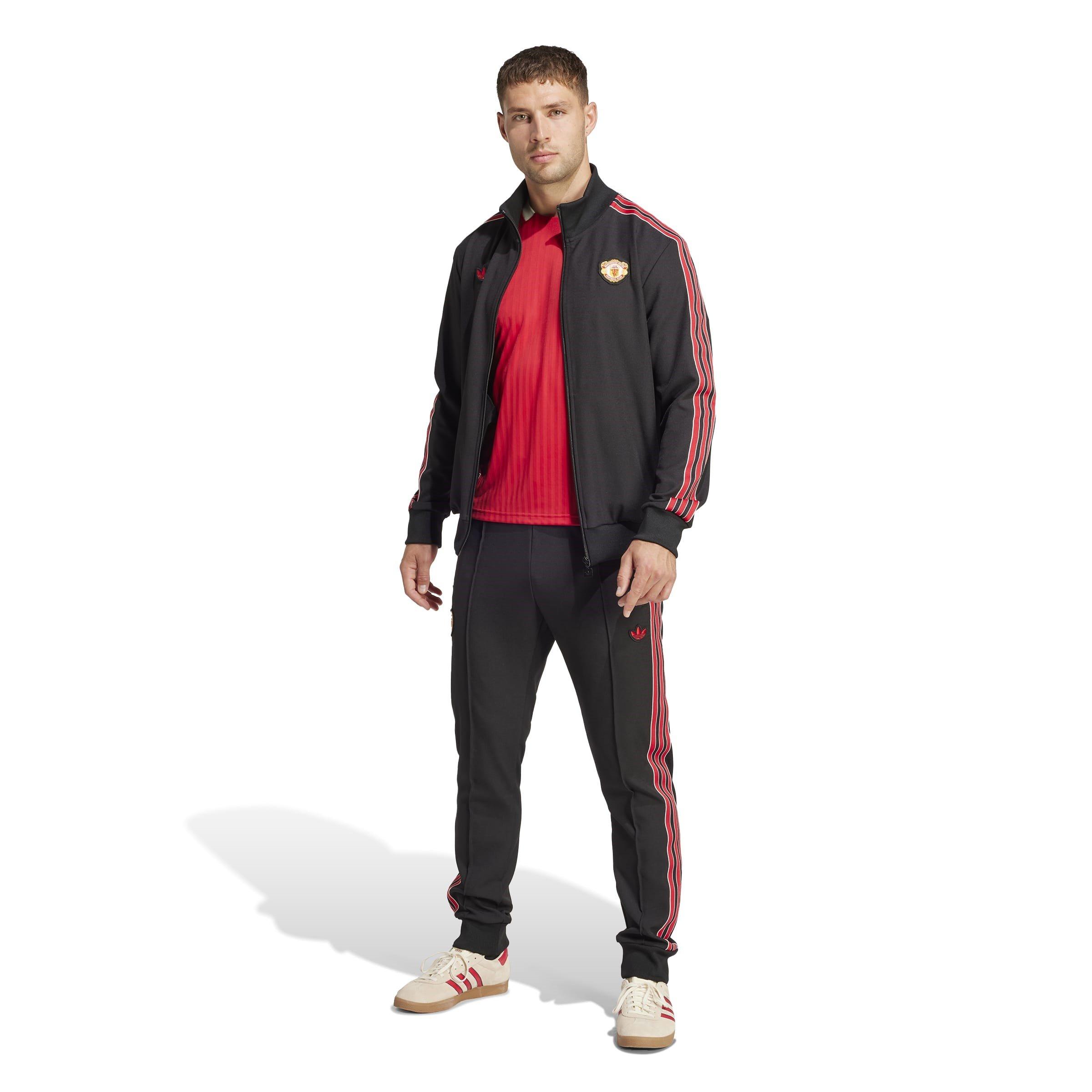 Schwarz - adidas - Manchester United FC Terrace Icons Tracksuit Bottoms Adults - 7