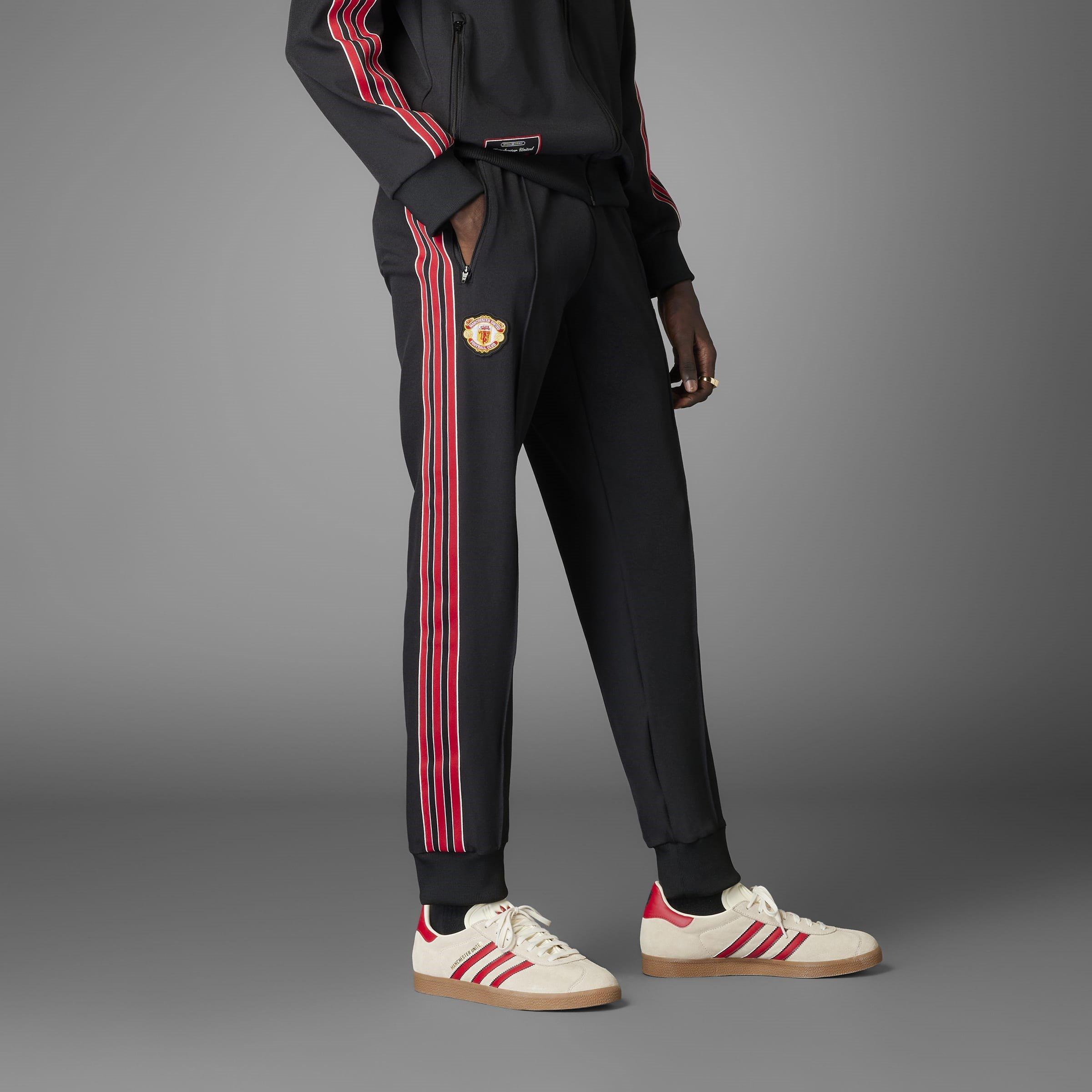 Schwarz - adidas - Manchester United FC Terrace Icons Tracksuit Bottoms Adults - 8