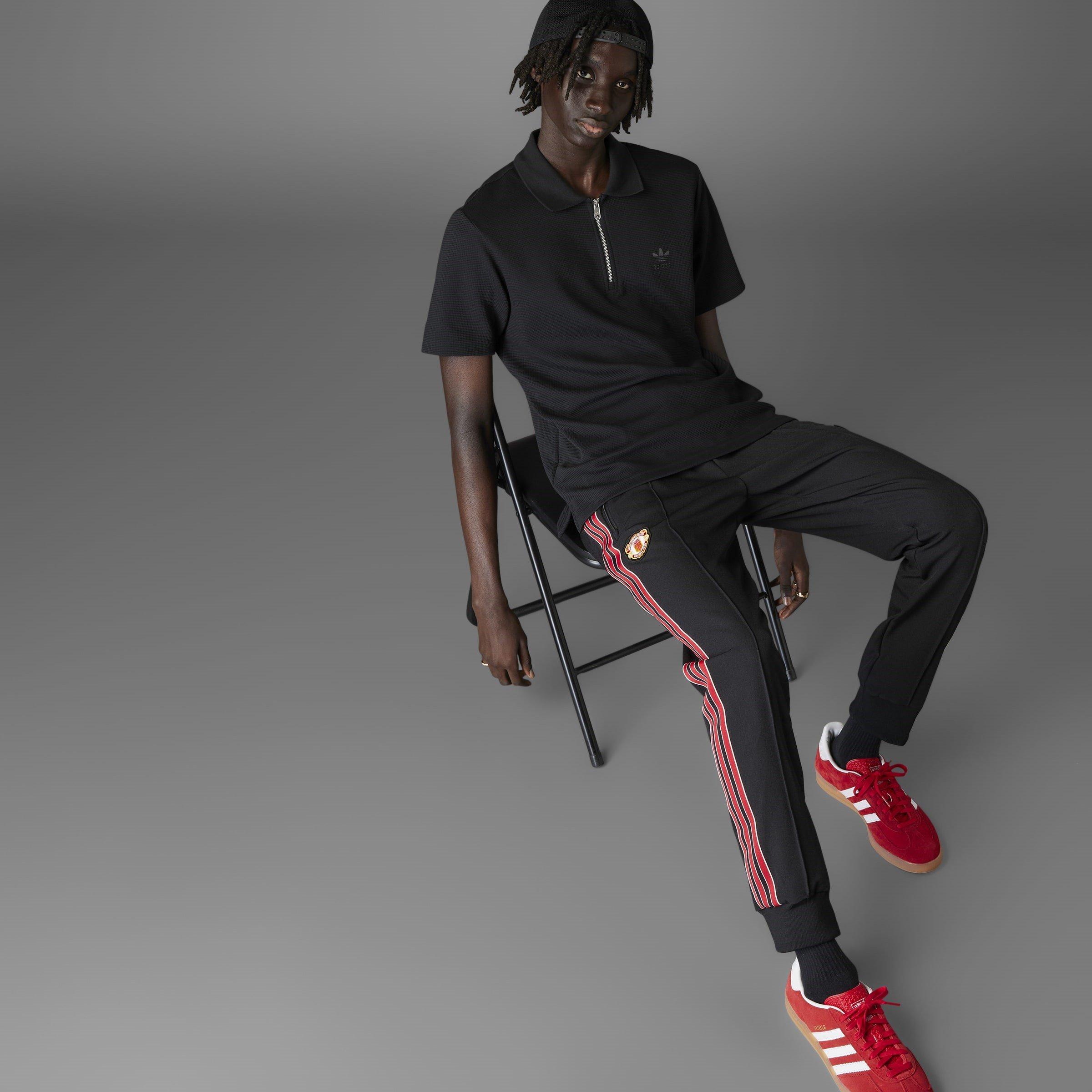 Schwarz - adidas - Manchester United FC Terrace Icons Tracksuit Bottoms Adults - 10