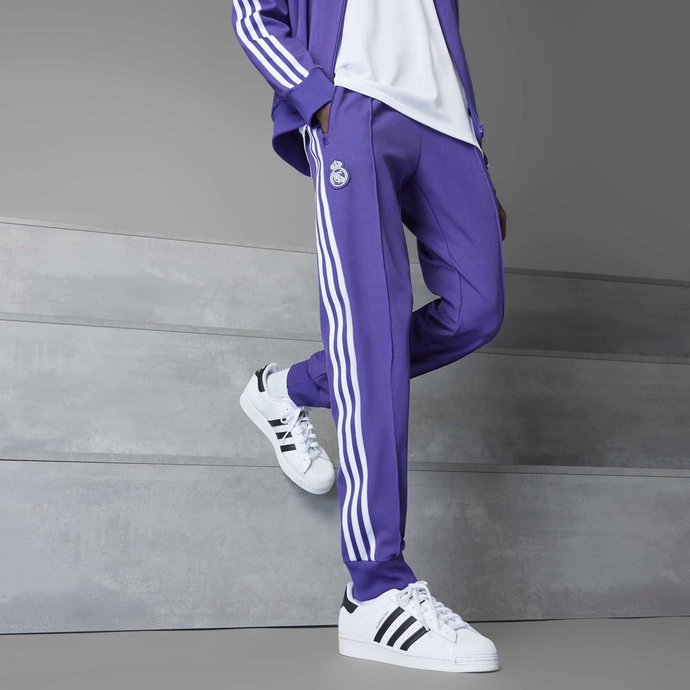 Eenheid Paars - adidas - Real Madrid Terraces Icons Tracksuit Bottoms - 13