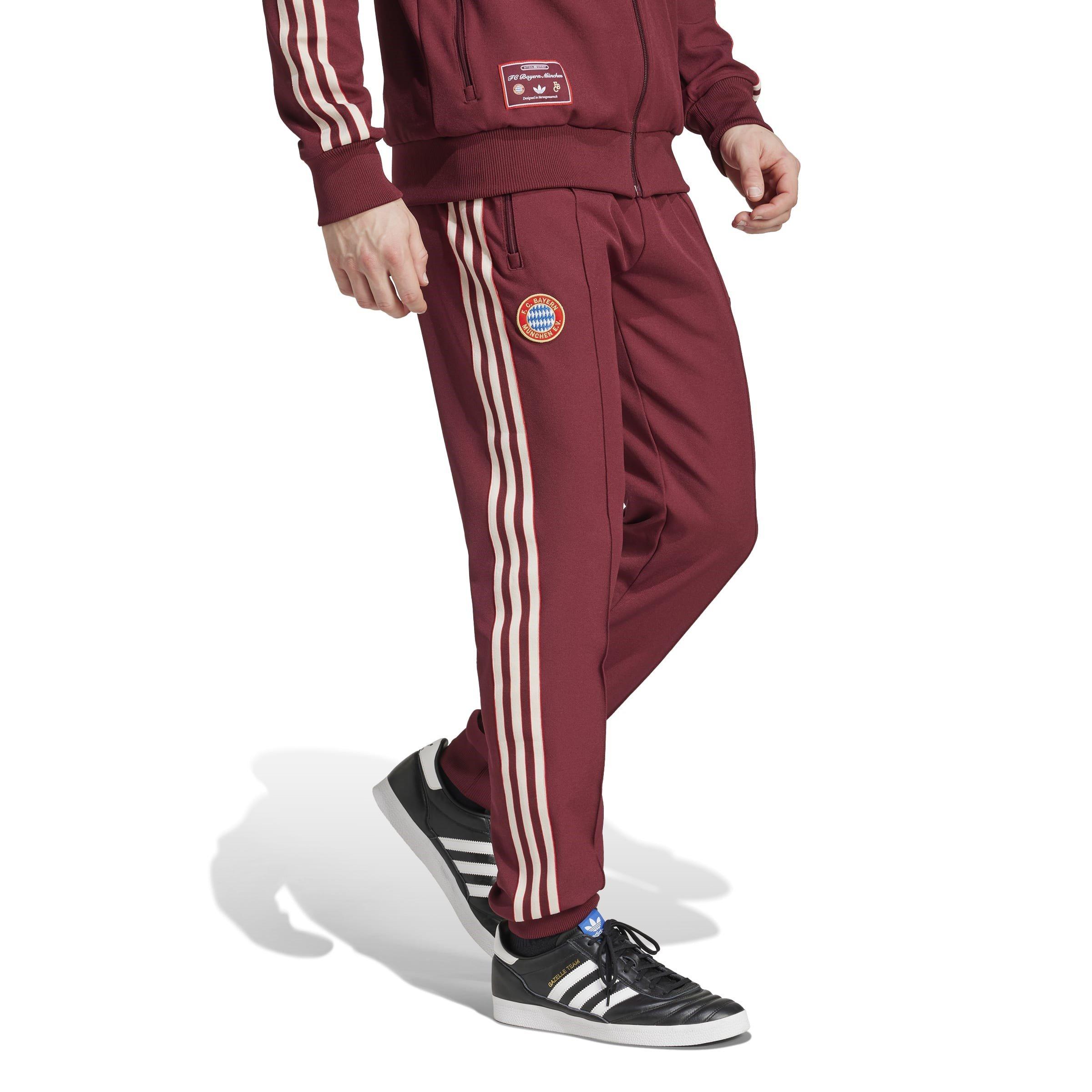 Shadow Red - adidas - FC Bayern Terrace Icons Tracksuit Bottoms Adults - 2