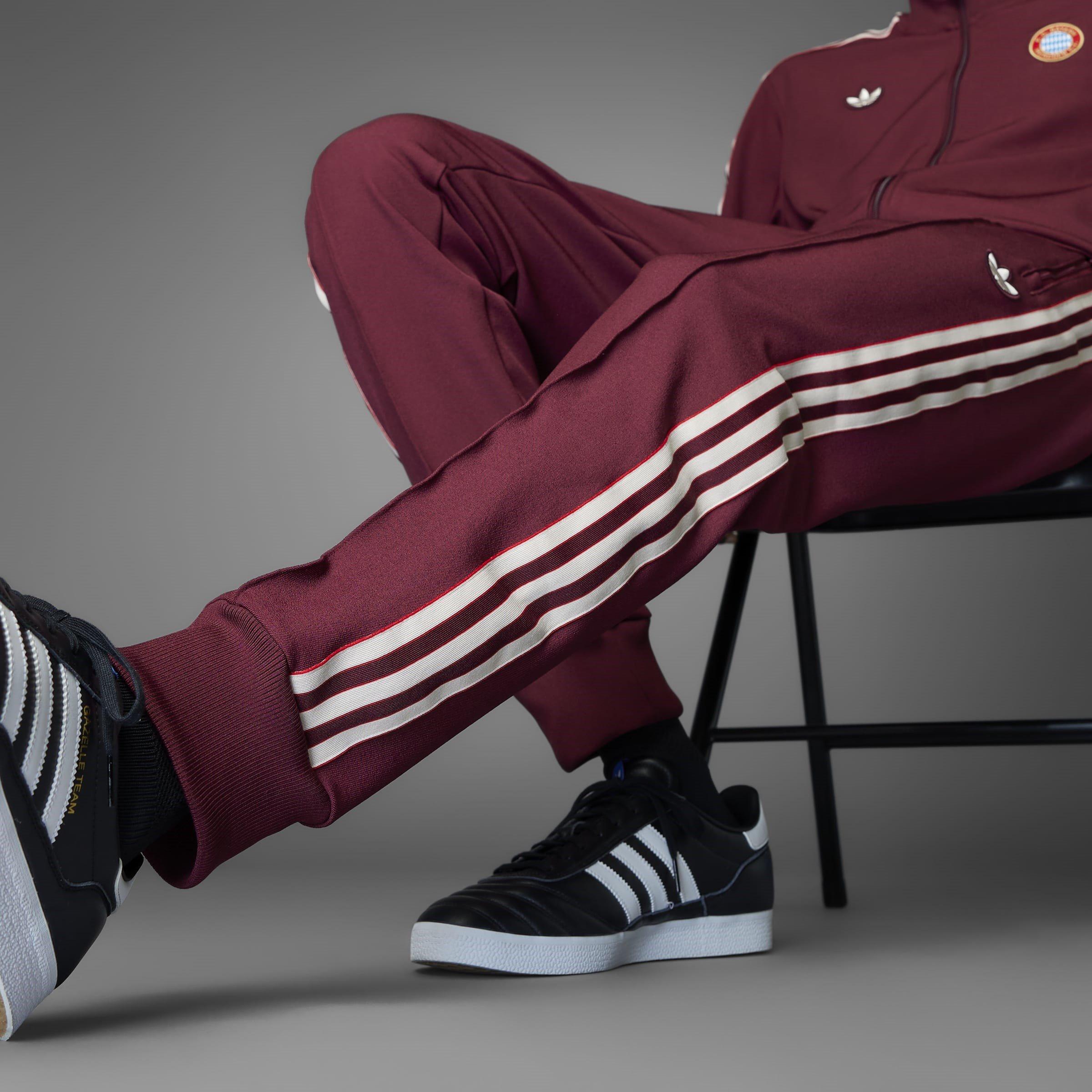 Shadow Red - adidas - FC Bayern Terrace Icons Tracksuit Bottoms Adults - 13
