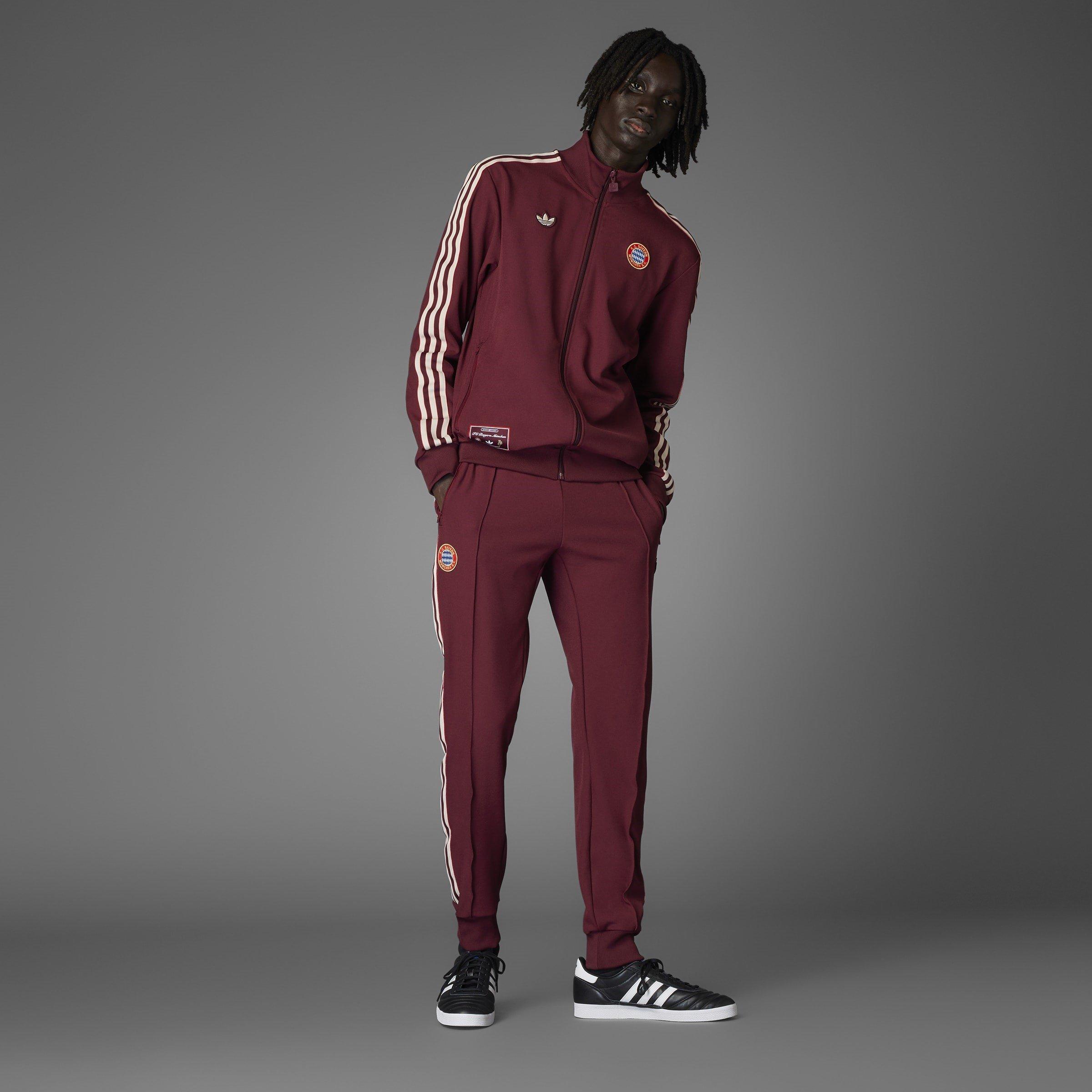 Shadow Red - adidas - FC Bayern Terrace Icons Tracksuit Bottoms Adults - 14