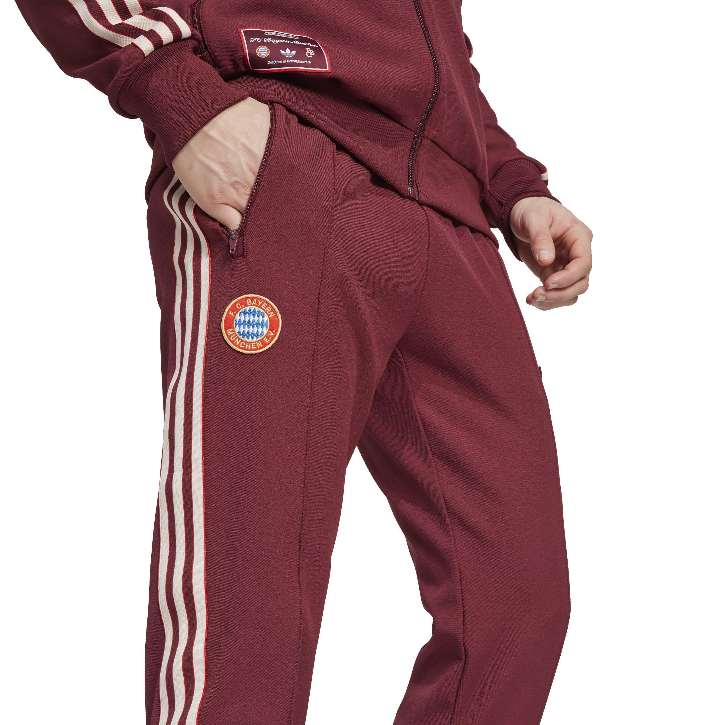 Shadow Red - adidas - FC Bayern Terrace Icons Tracksuit Bottoms Adults - 5
