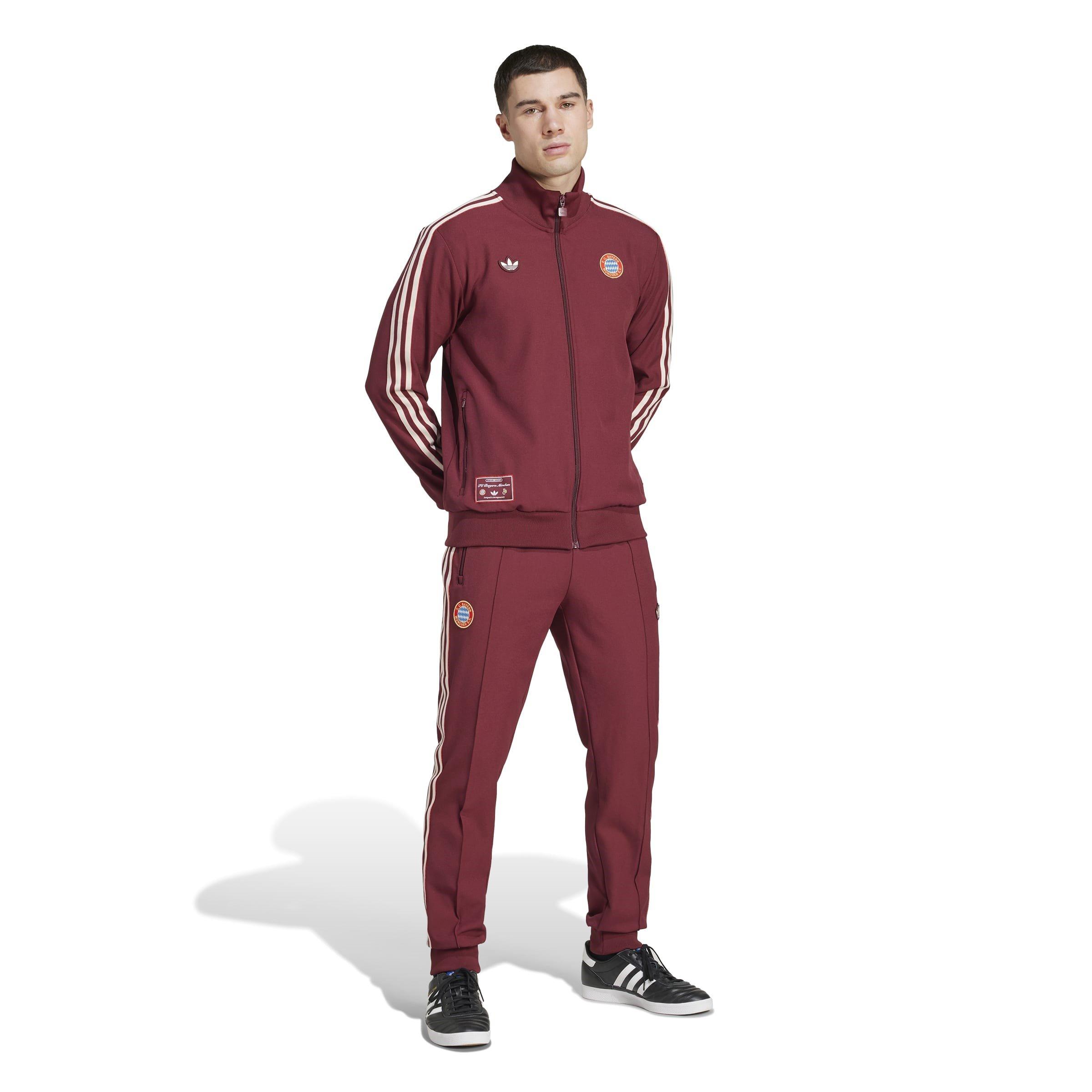 Shadow Red - adidas - FC Bayern Terrace Icons Tracksuit Bottoms Adults - 7