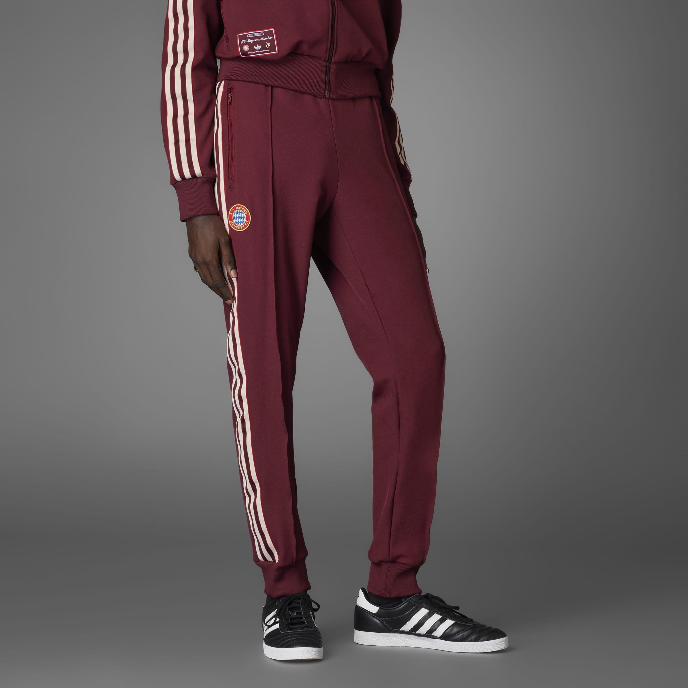 Shadow Red - adidas - FC Bayern Terrace Icons Tracksuit Bottoms Adults - 8