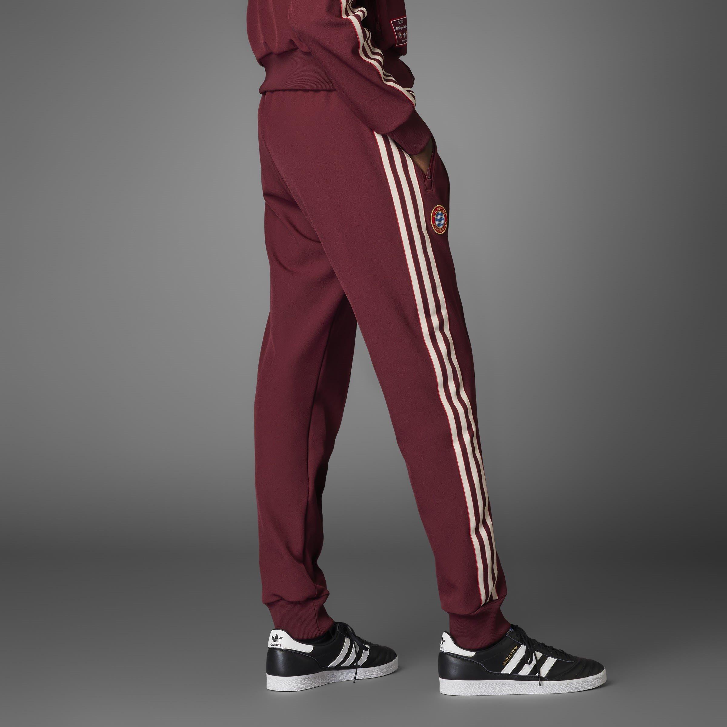 Shadow Red - adidas - FC Bayern Terrace Icons Tracksuit Bottoms Adults - 9
