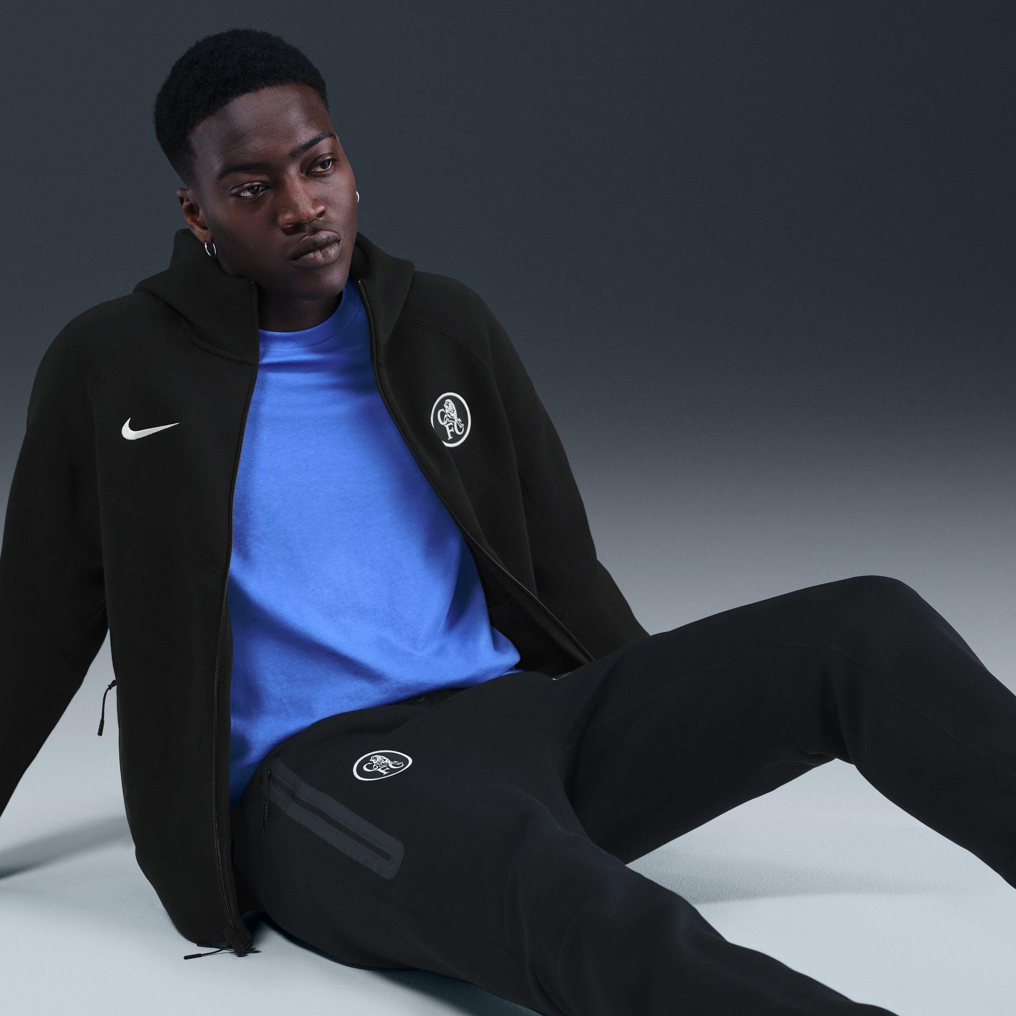 Black/Silver - Nike - Chelsea Tech Tracksuit Bottoms Mens - 6