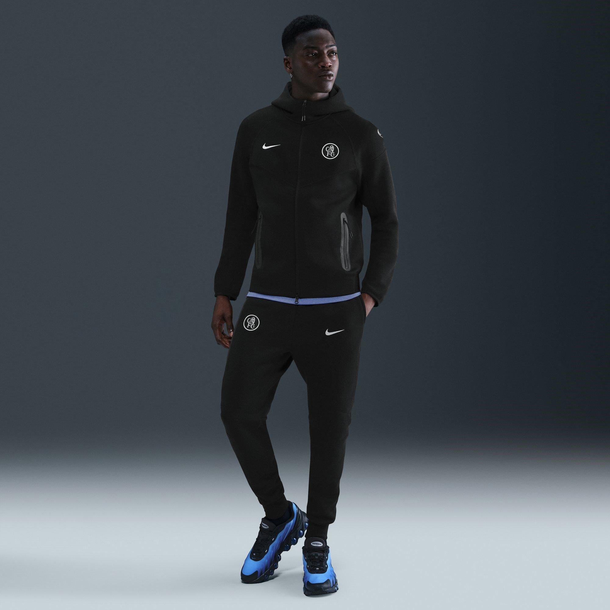 Black/Silver - Nike - Chelsea Tech Tracksuit Bottoms Mens - 7