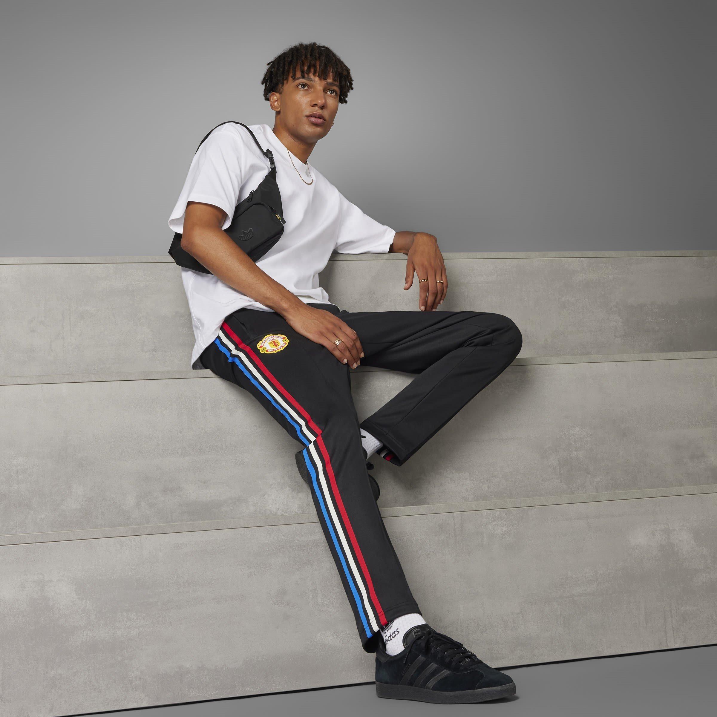 Preto - adidas - Manchester United Stone Roses Original Tracksuit Bottom Mens - 13