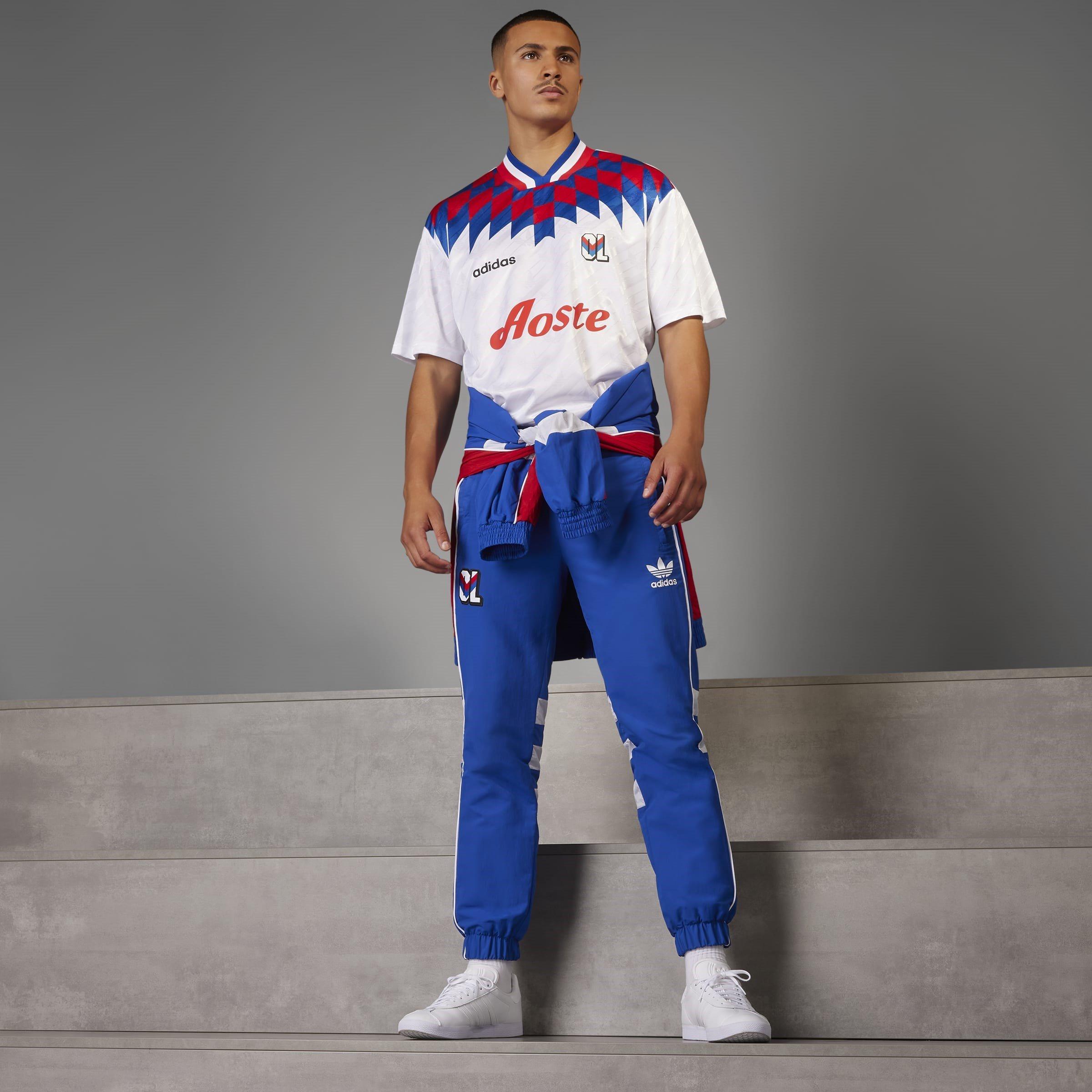 Collegiate Roya - adidas - Olympique Lyonnais Originals 95/96 Tracksuit Bottoms Adults - 11