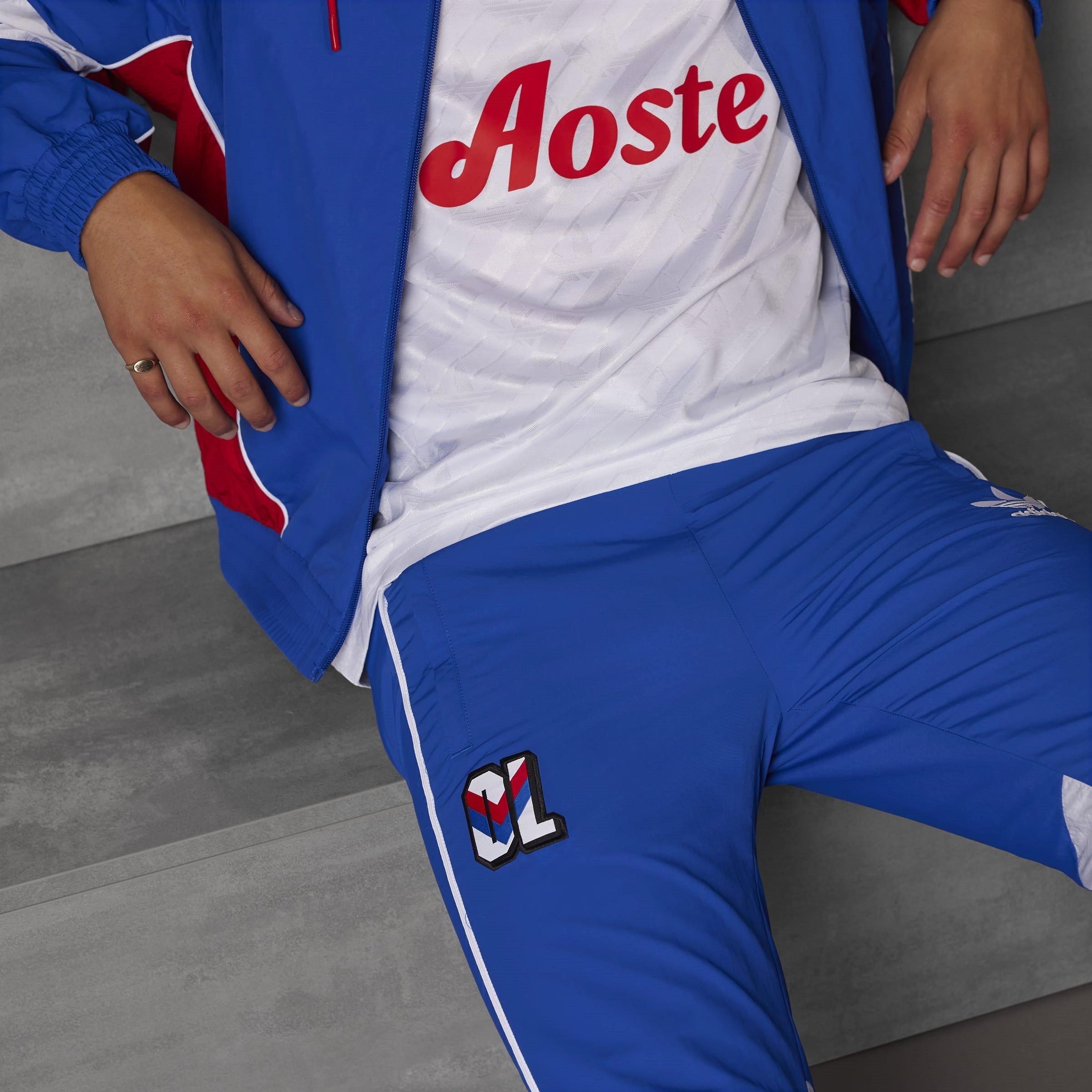 Collegiate Roya - adidas - Olympique Lyonnais Originals 95/96 Tracksuit Bottoms Adults - 12