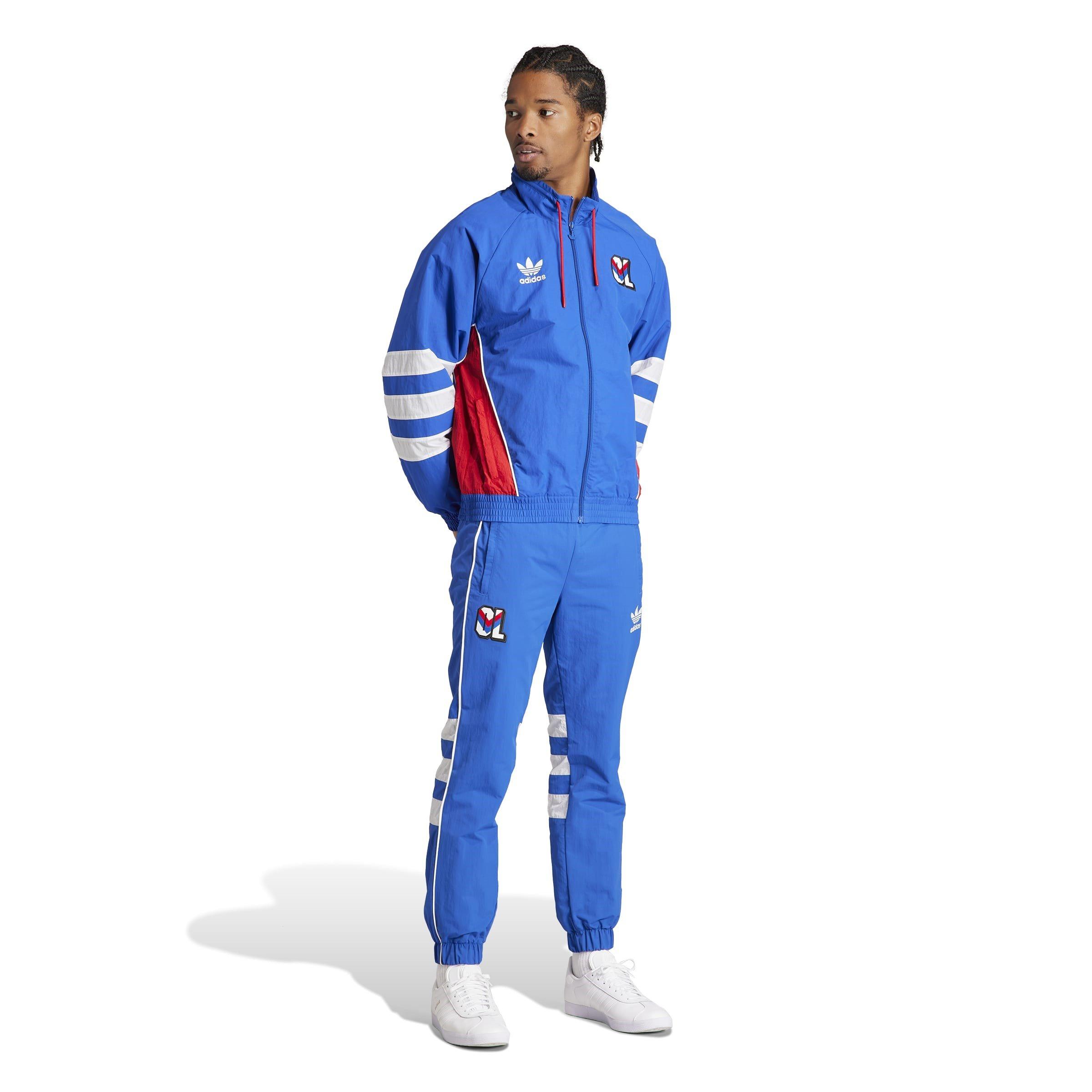 Collegiate Roya - adidas - Olympique Lyonnais Originals 95/96 Tracksuit Bottoms Adults - 4