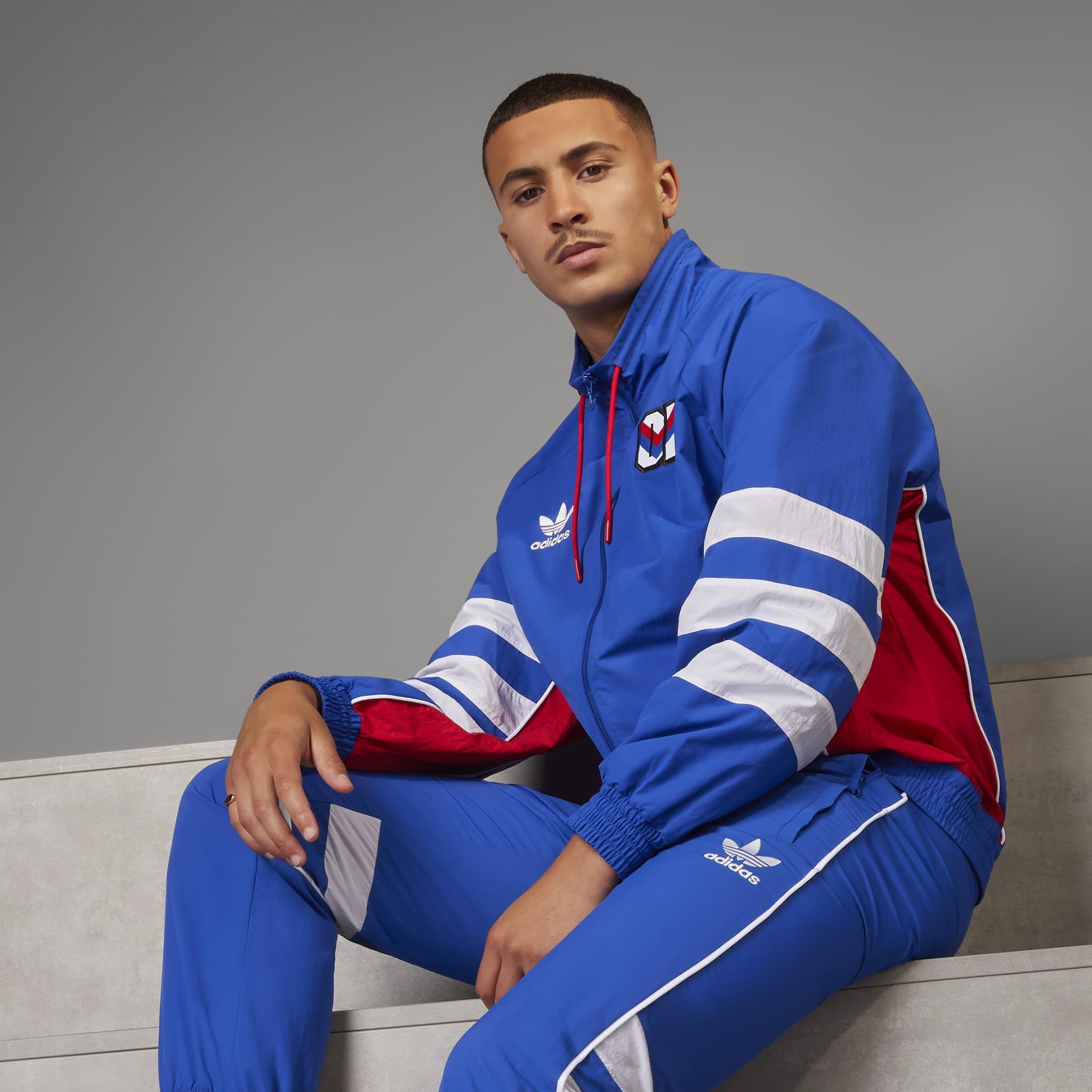 Collegiate Roya - adidas - Olympique Lyonnais Originals 95/96 Tracksuit Bottoms Adults - 9