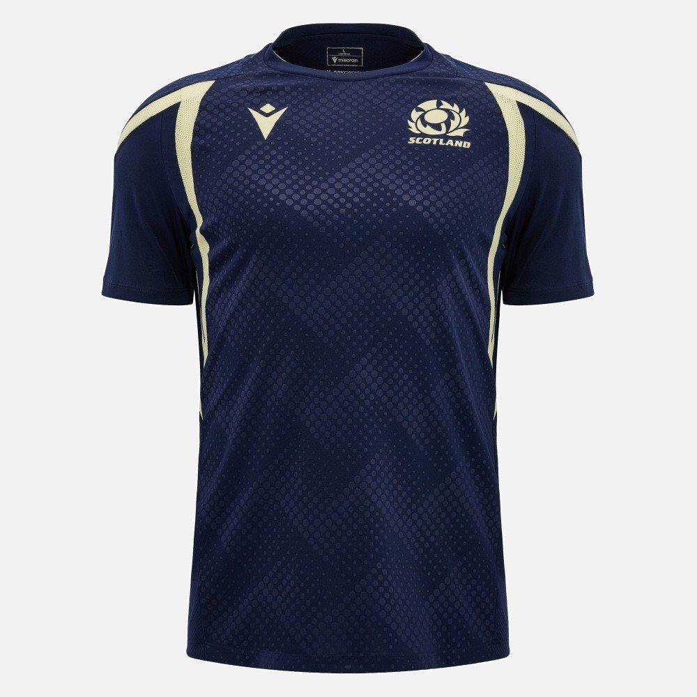 Macron Men's Scotland Rugby Six Nations 2026 Short-Sleeve T-Shirt - Navy - Small