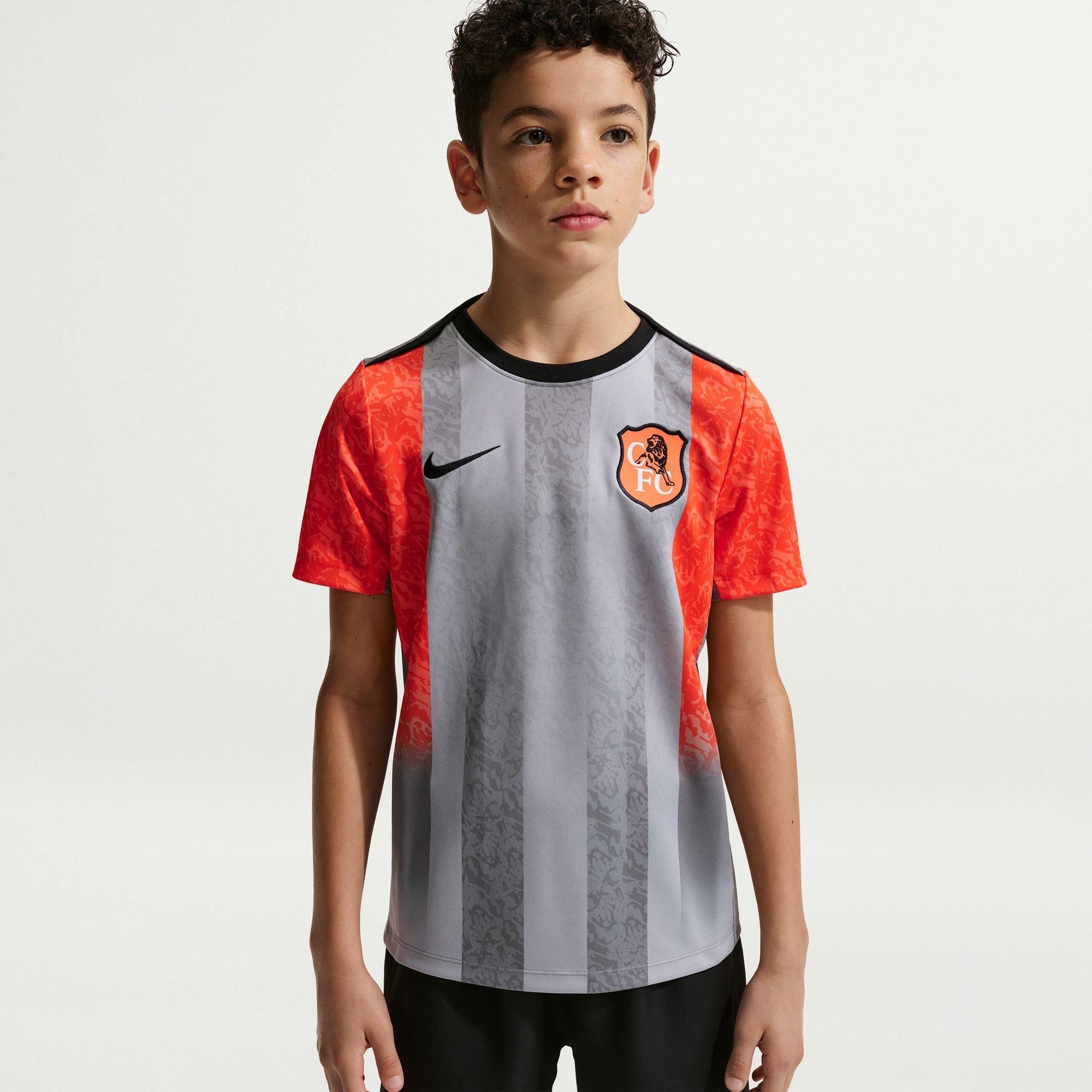 Grey/Orange - Nike - Kids Nike Chelsea Pre-Match Shirt 25/26 - 1