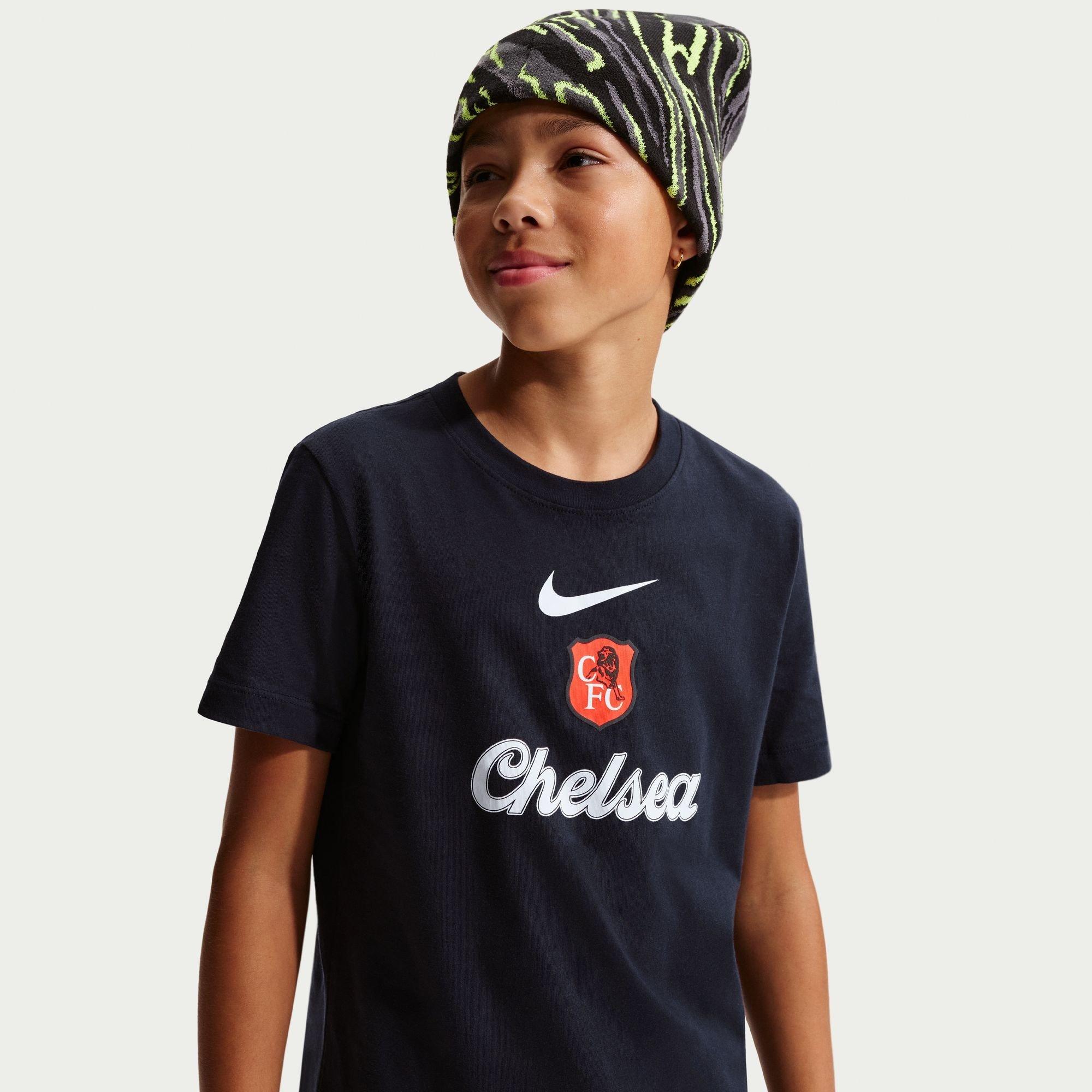 Nike  Kids Kids Chelsea Crest T-Shirt - Blue/White - 9-10 (M)