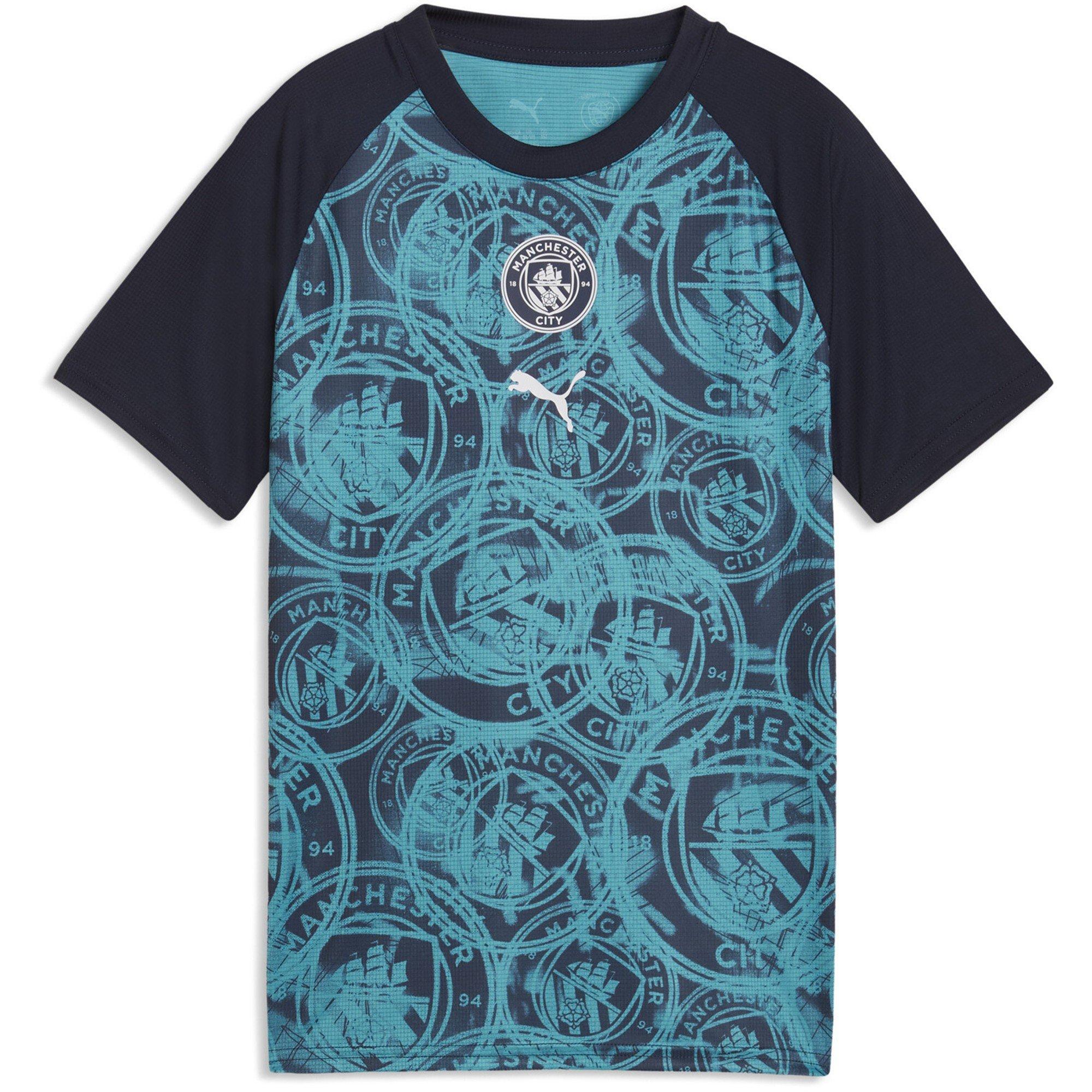 Navy/Blue - Puma - Unisex Kids' Manchester City Short Sleeve Licensed T-Shirt - 1