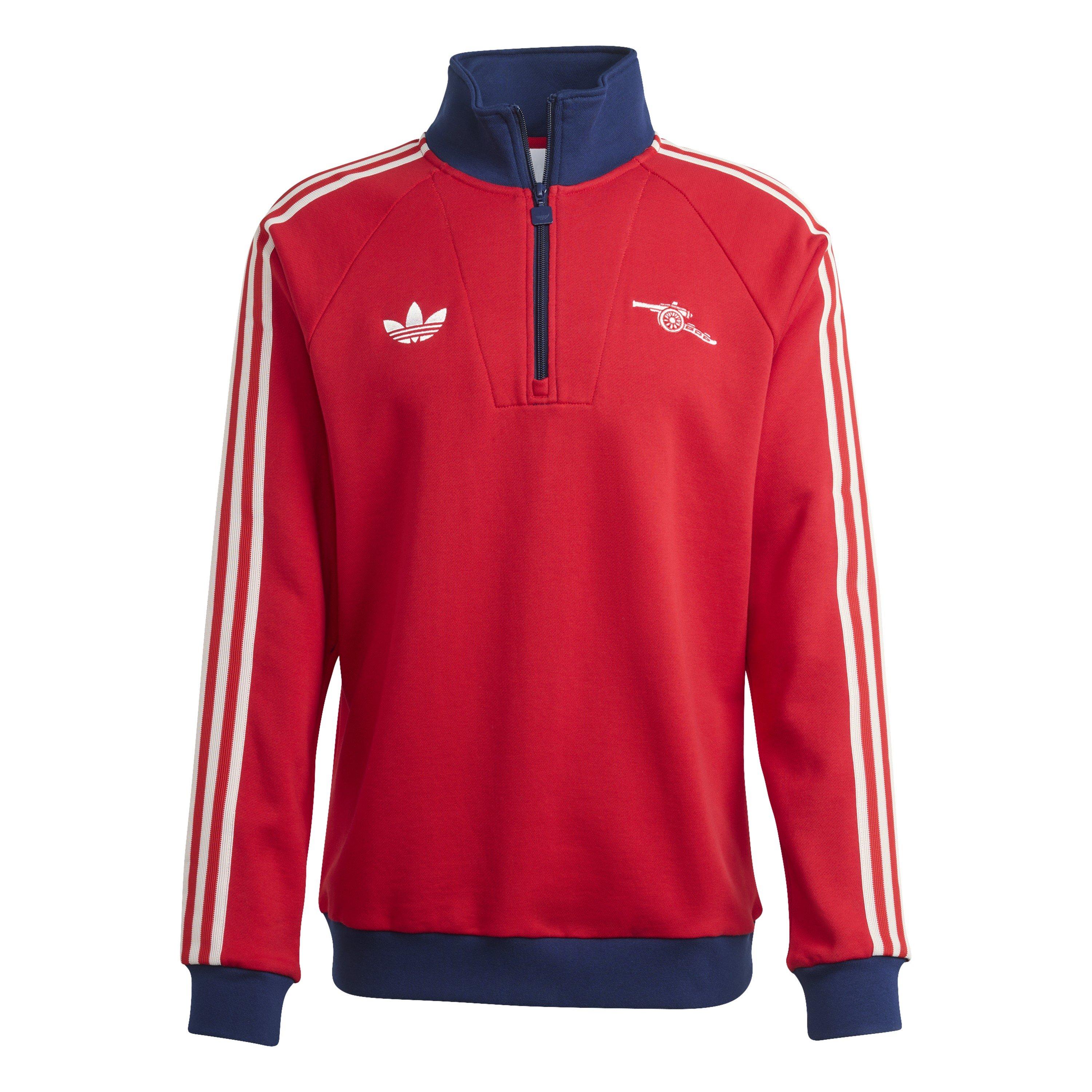 Rojo/Blanco - adidas - Mens Arsenal Originals Half Zip Jumper - 1