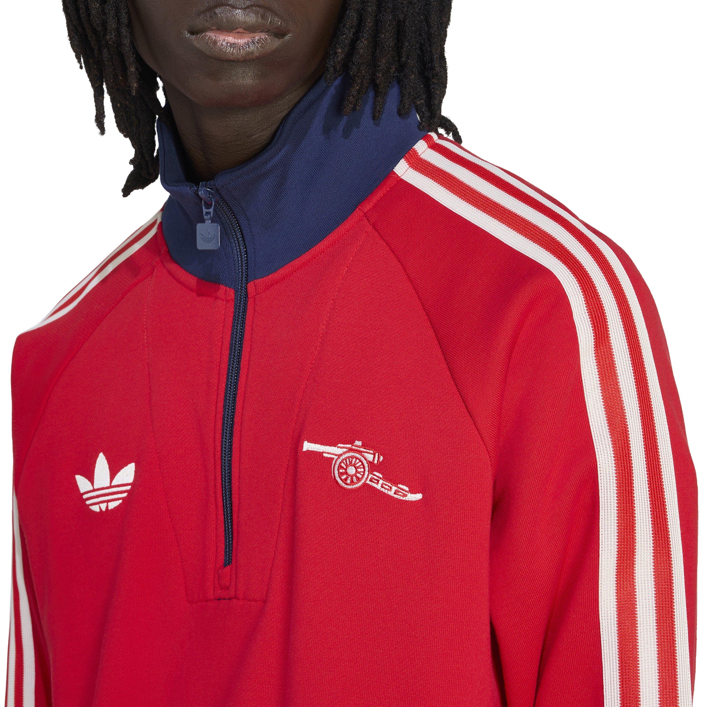 Rojo/Blanco - adidas - Mens Arsenal Originals Half Zip Jumper - 4