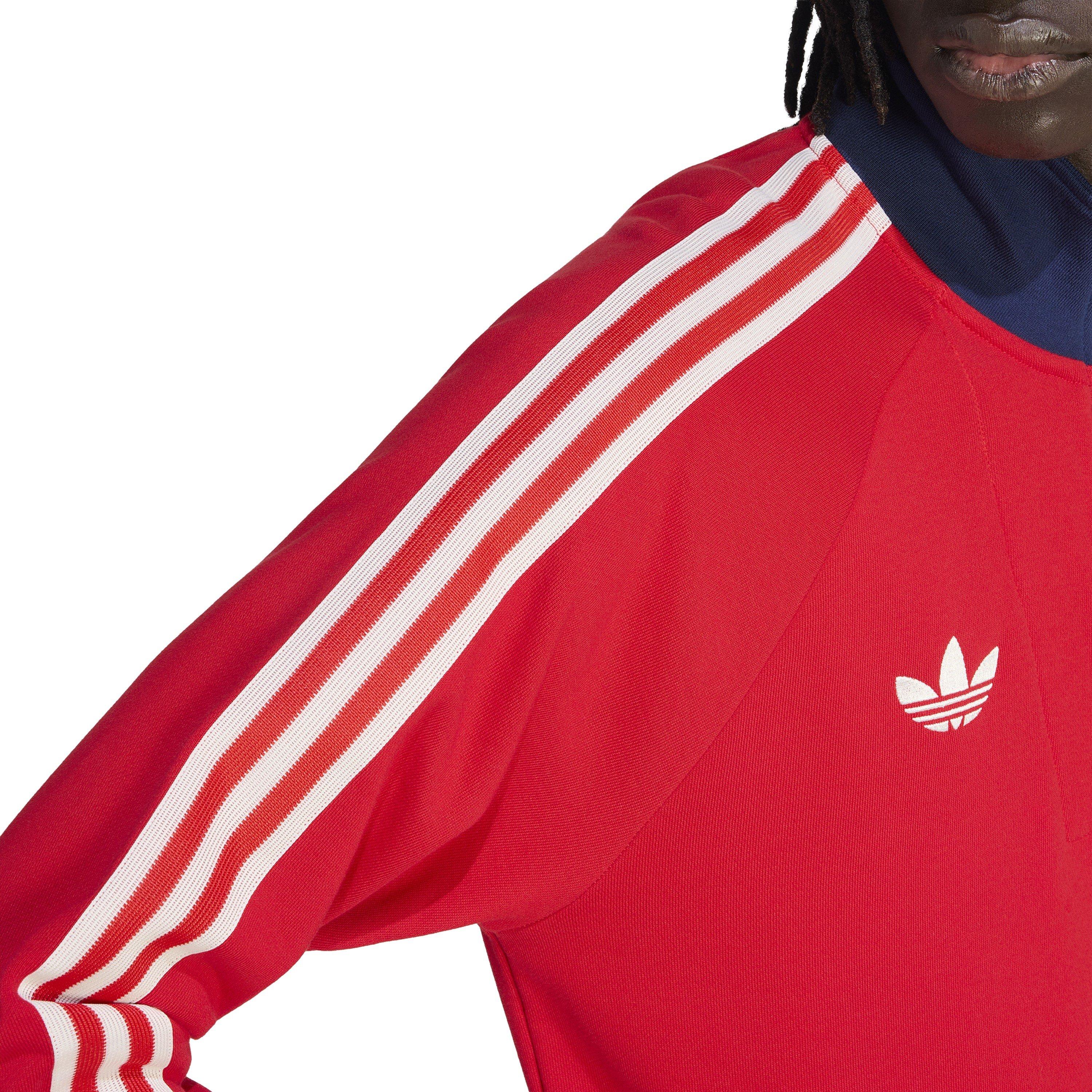 Rojo/Blanco - adidas - Mens Arsenal Originals Half Zip Jumper - 5