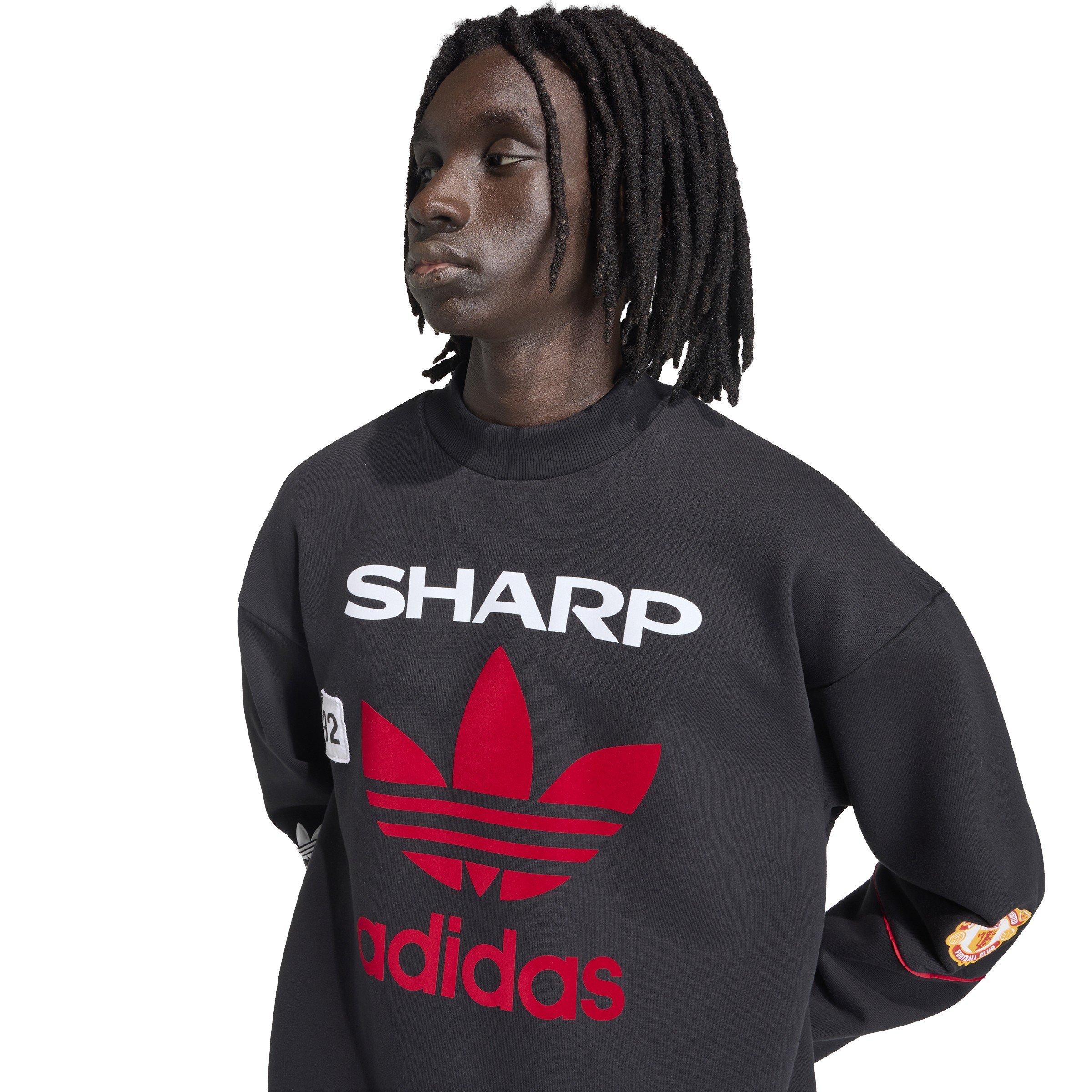 Schwarz/Weiß - adidas - Mens Manchester United x adidas Bringback 90/92 Sweatshirt - 4