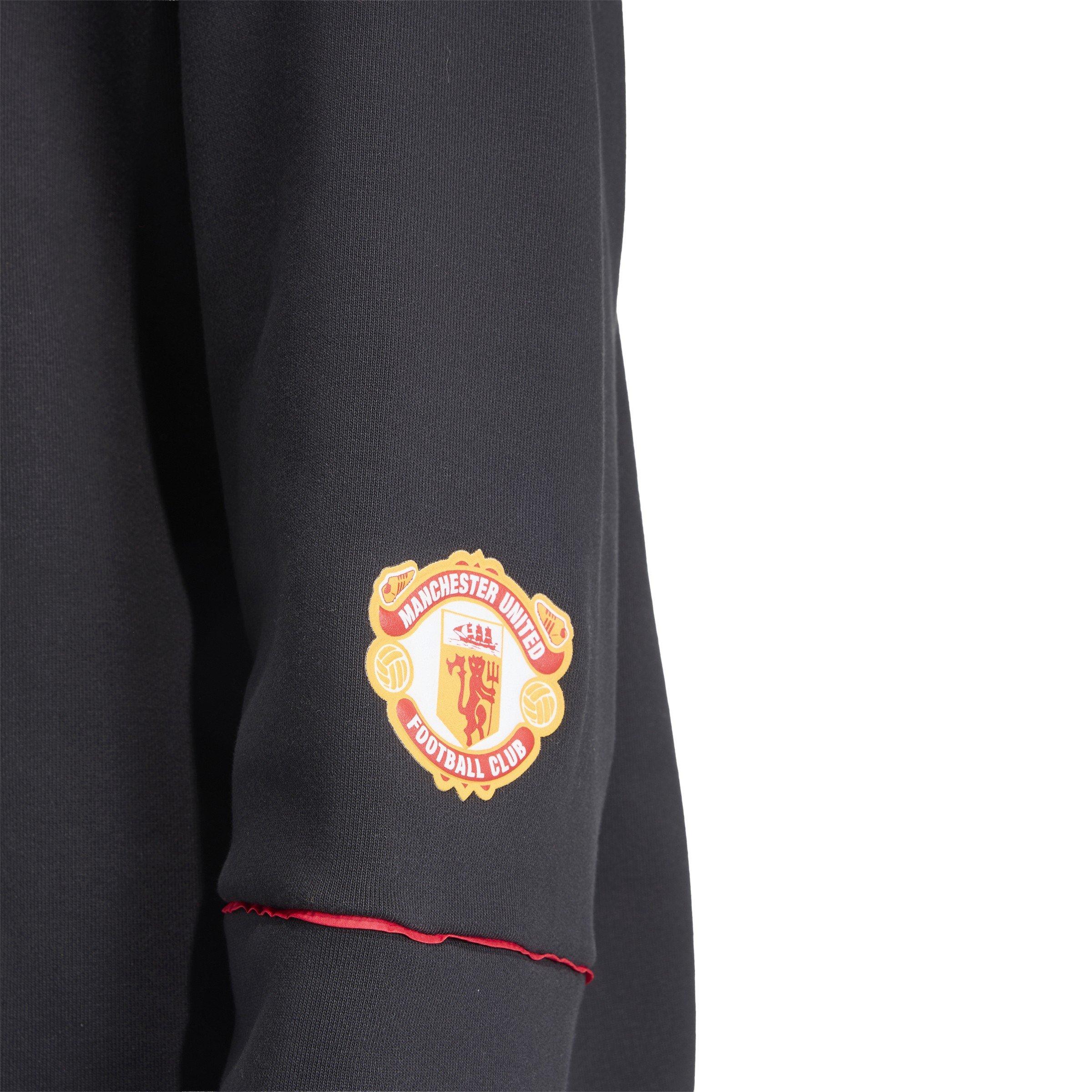 Schwarz/Weiß - adidas - Mens Manchester United x adidas Bringback 90/92 Sweatshirt - 5