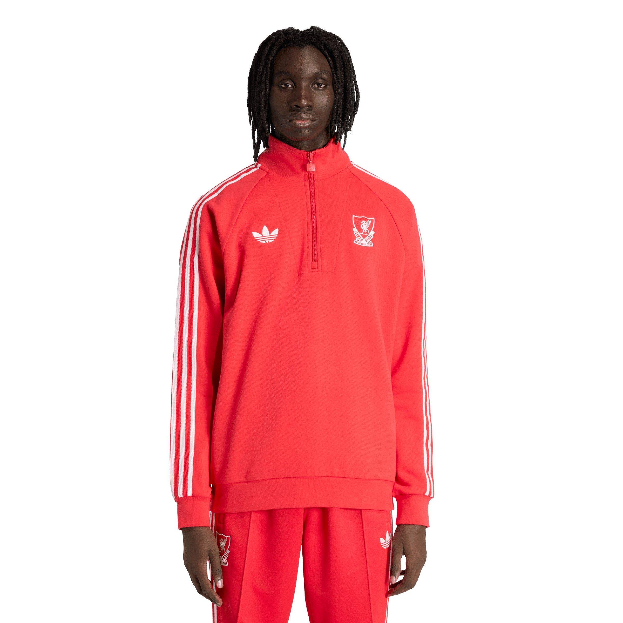Rojo/Blanco - adidas - Mens Liverpool Originals Half Zip Jumper - 2