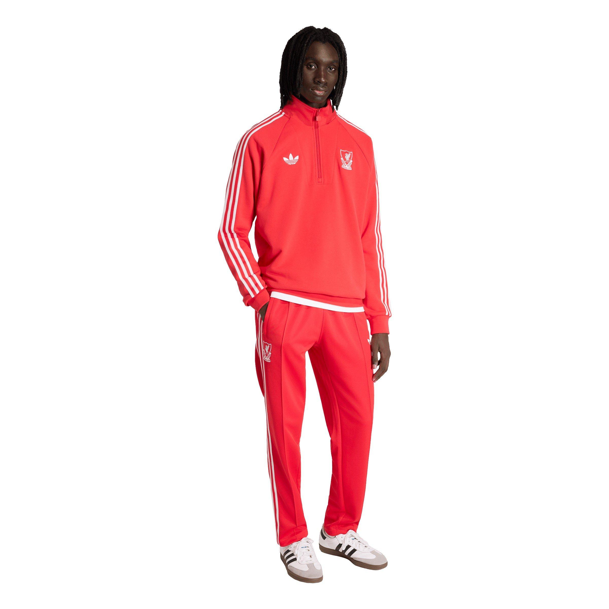 Rojo/Blanco - adidas - Mens Liverpool Originals Half Zip Jumper - 7
