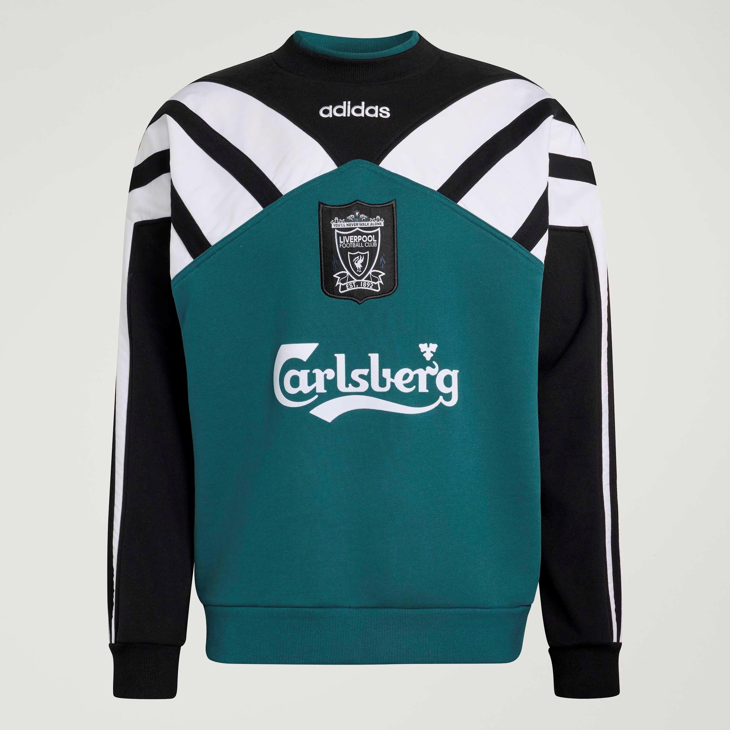 Green/Black - adidas - Liverpool 1995 Crew Sweatshirt Adults - 11