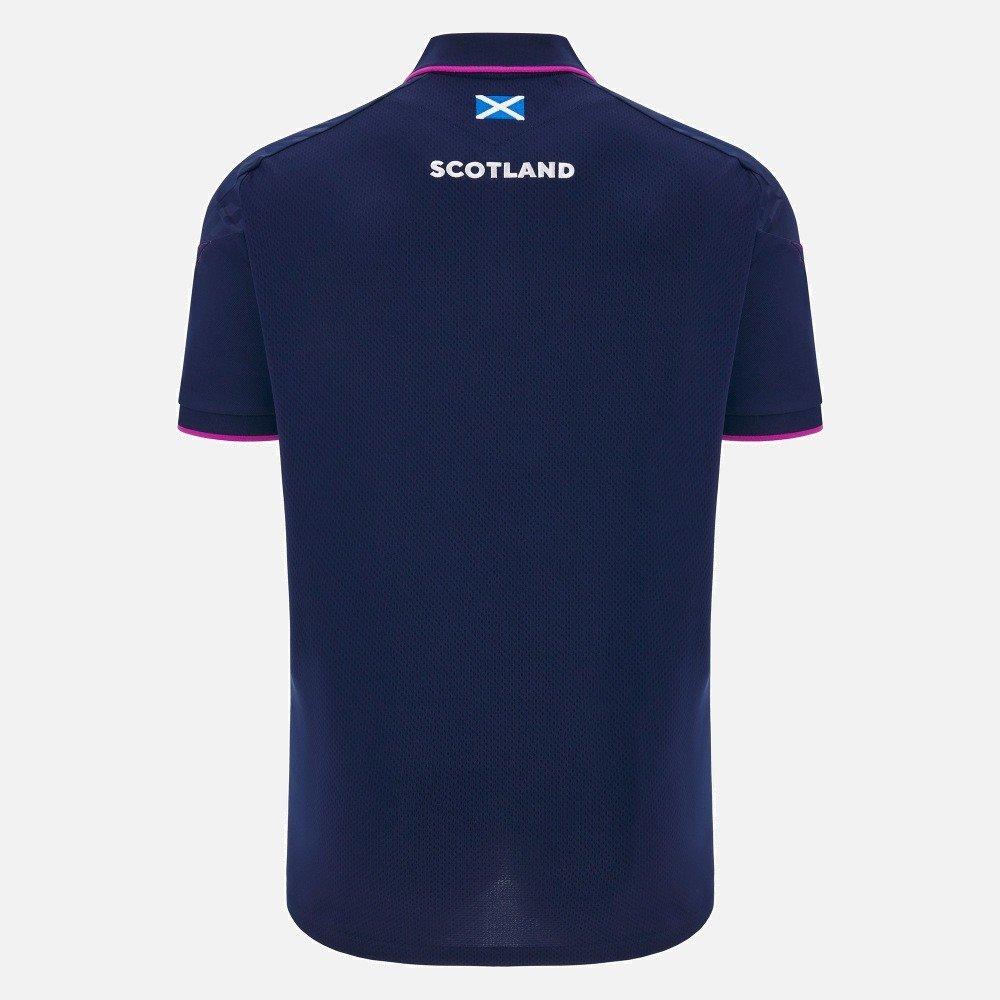 Marineblau/Himmelblau - Macron - Scotland Rugby Travel Polo Shirt 2025 Mens - 2
