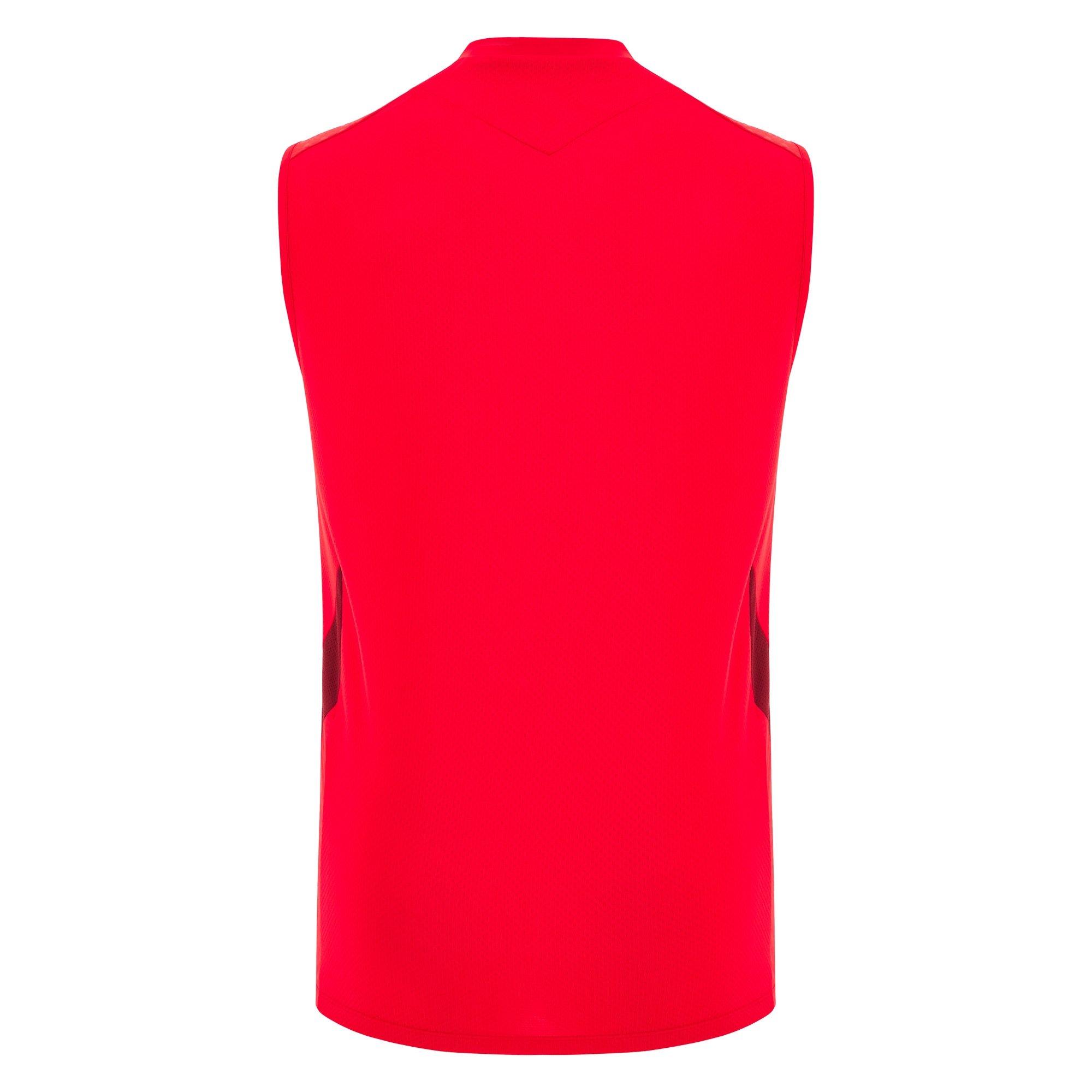 Red - Macron - Wales Rugby Sleeveless Training Shirt 2025 Adults - 2