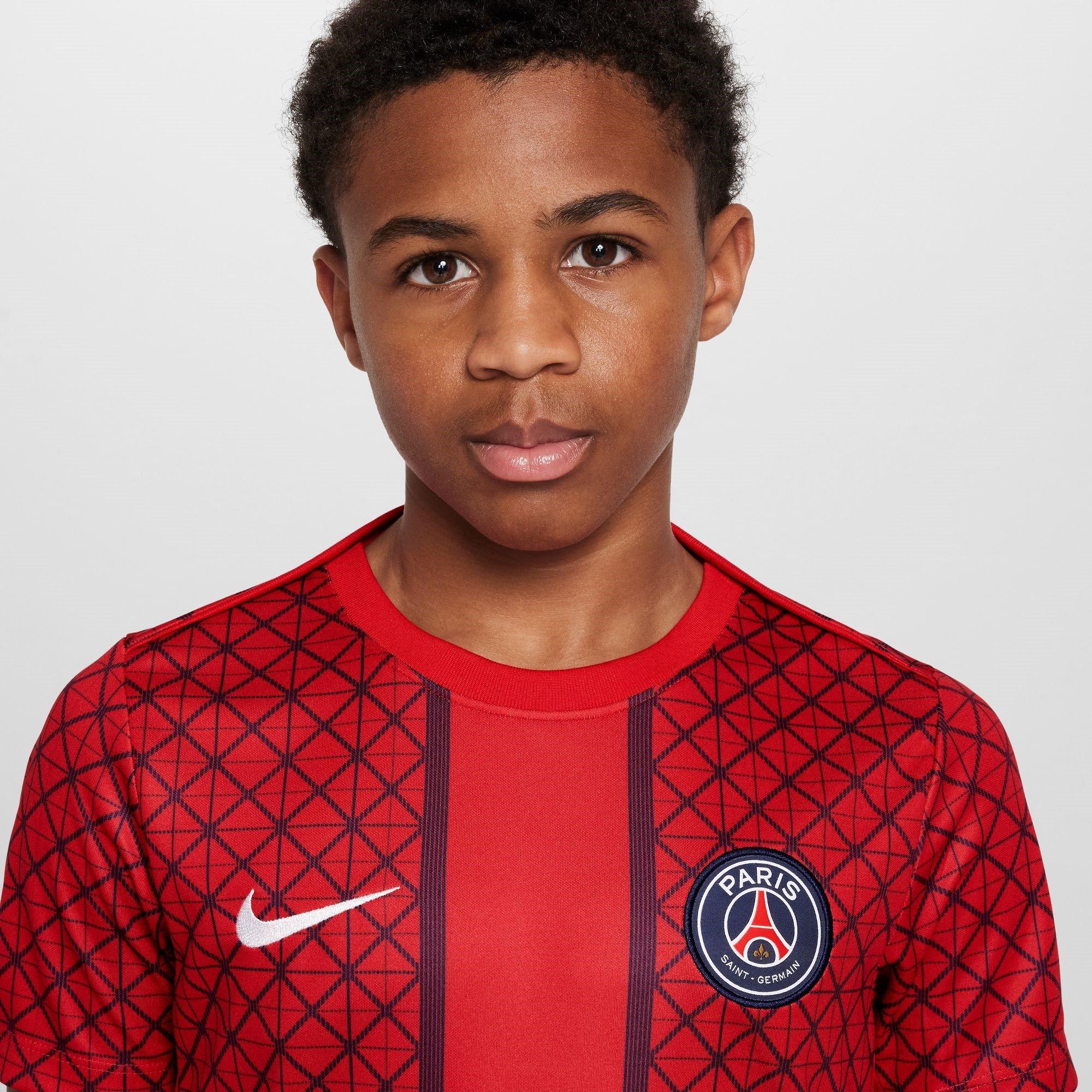 University Red - Nike - Paris Saint-Germain Pre Match Away Shirt 2025 2026 Juniors - 3