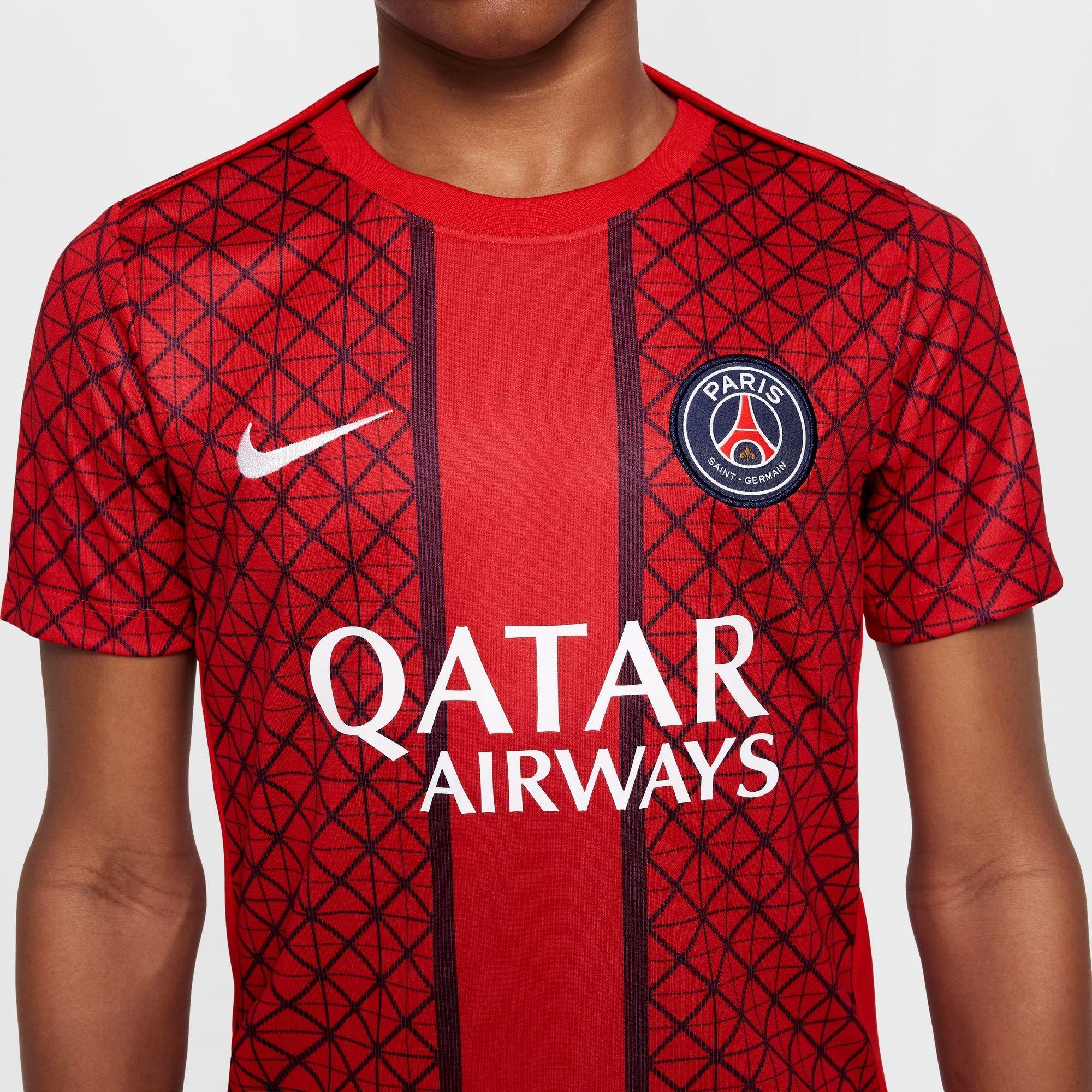 University Red - Nike - Paris Saint-Germain Pre Match Away Shirt 2025 2026 Juniors - 4