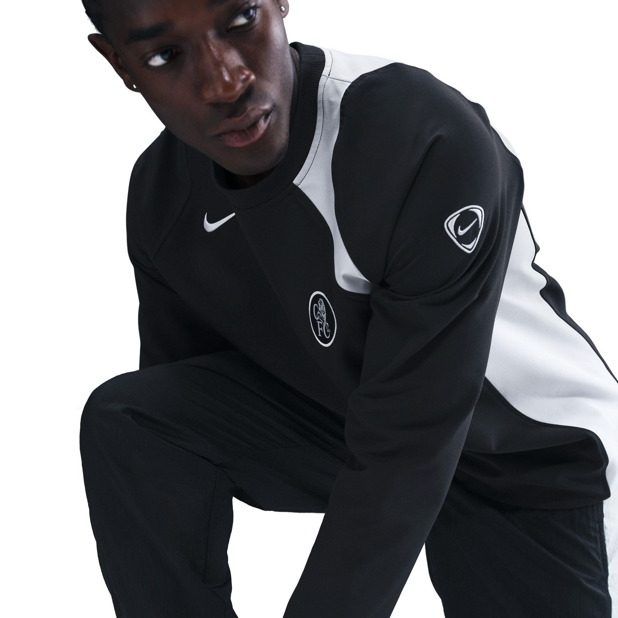 Black/Silver - Nike - Chelsea T90 Crew Sweater Mens - 5