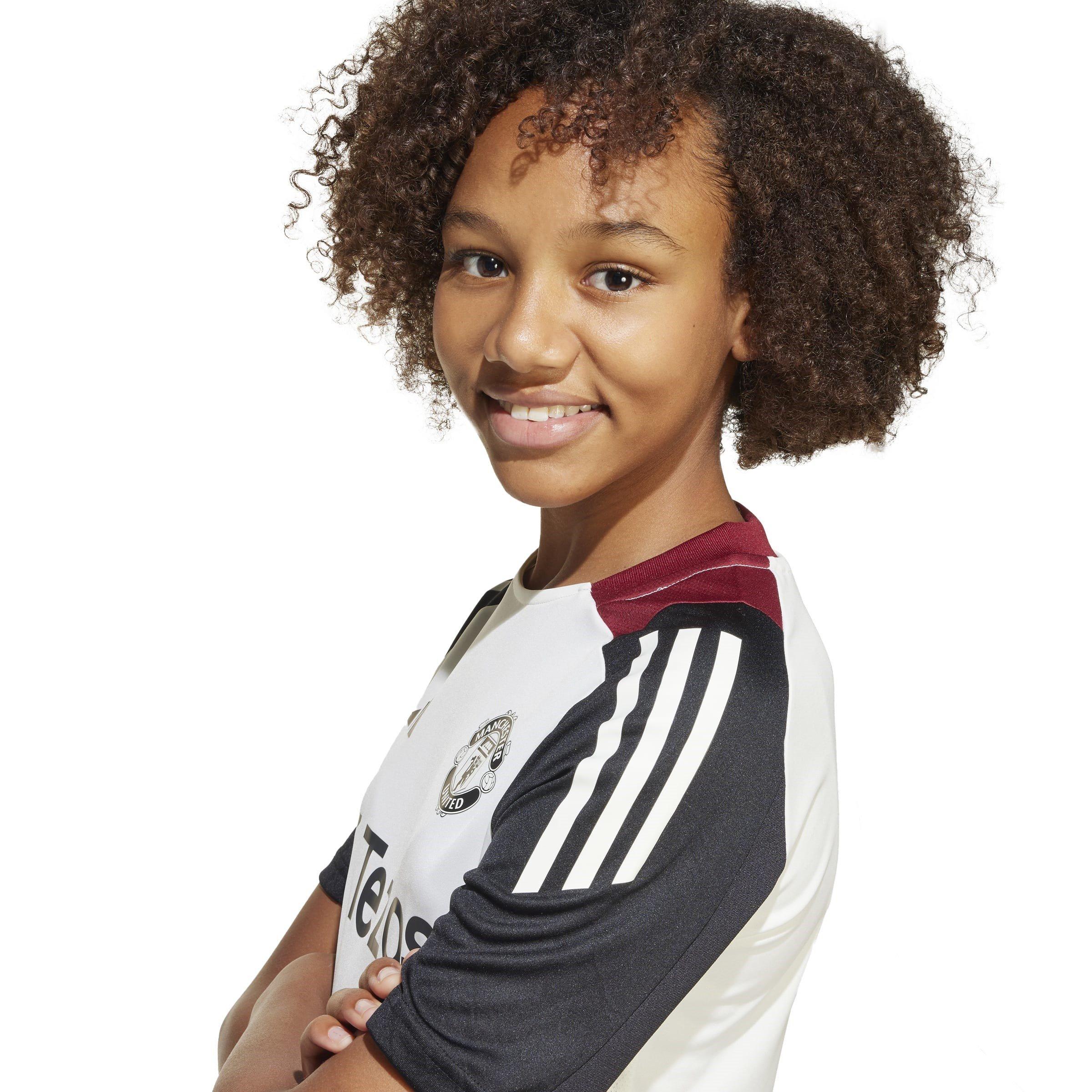 Off Wit/Zwart - adidas - Manchester United Training Shirt 2025 Juniors - 8