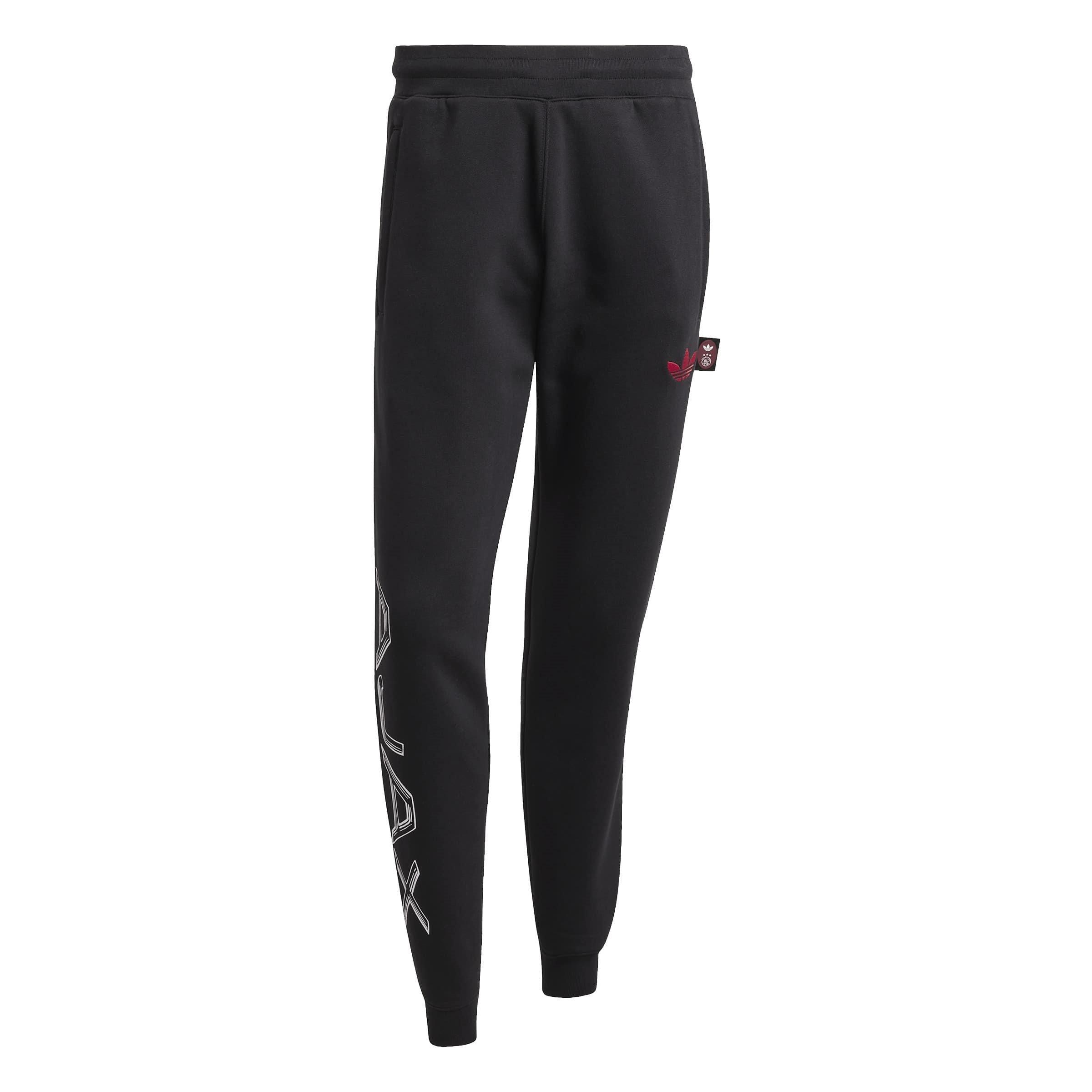 Black - adidas - Ajax Graphic Tracksuit Bottoms Mens - 1