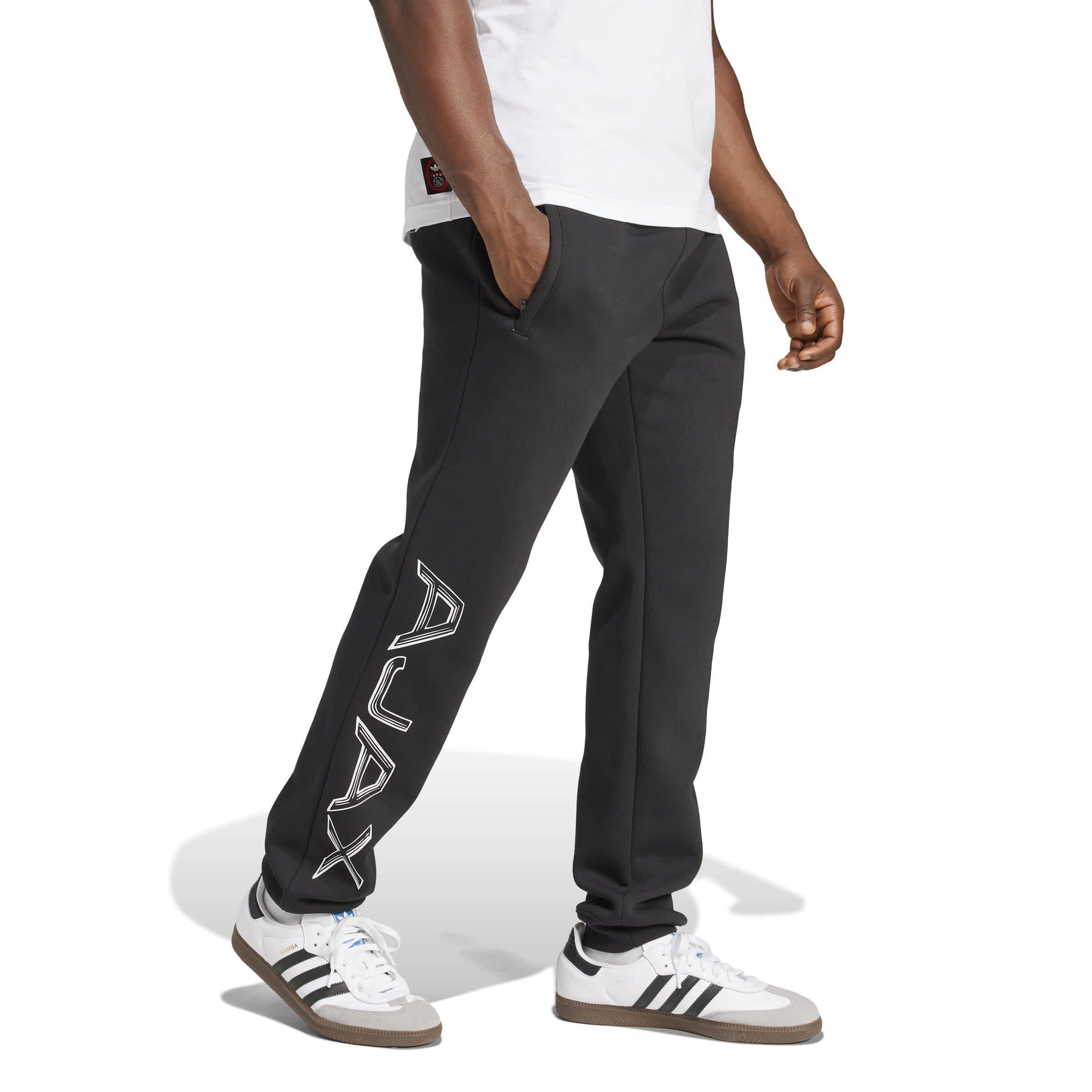 Black - adidas - Ajax Graphic Tracksuit Bottoms Mens - 4