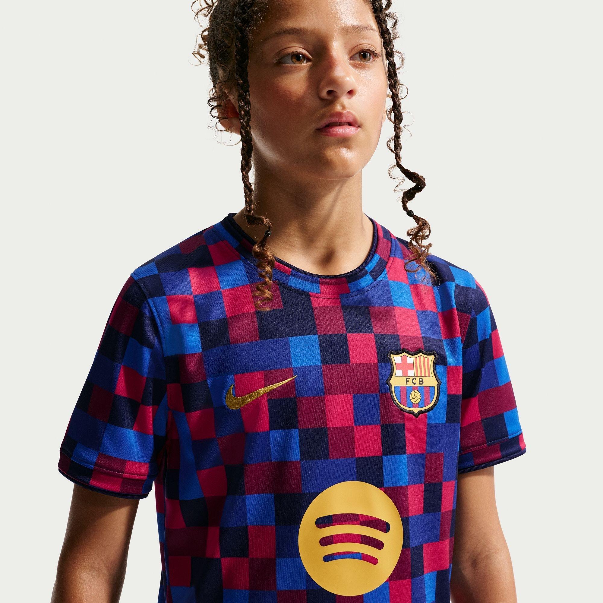 Red/Blue - Nike - FC Barcelona Pre Match Shirt 2026/27 Juniors - 3