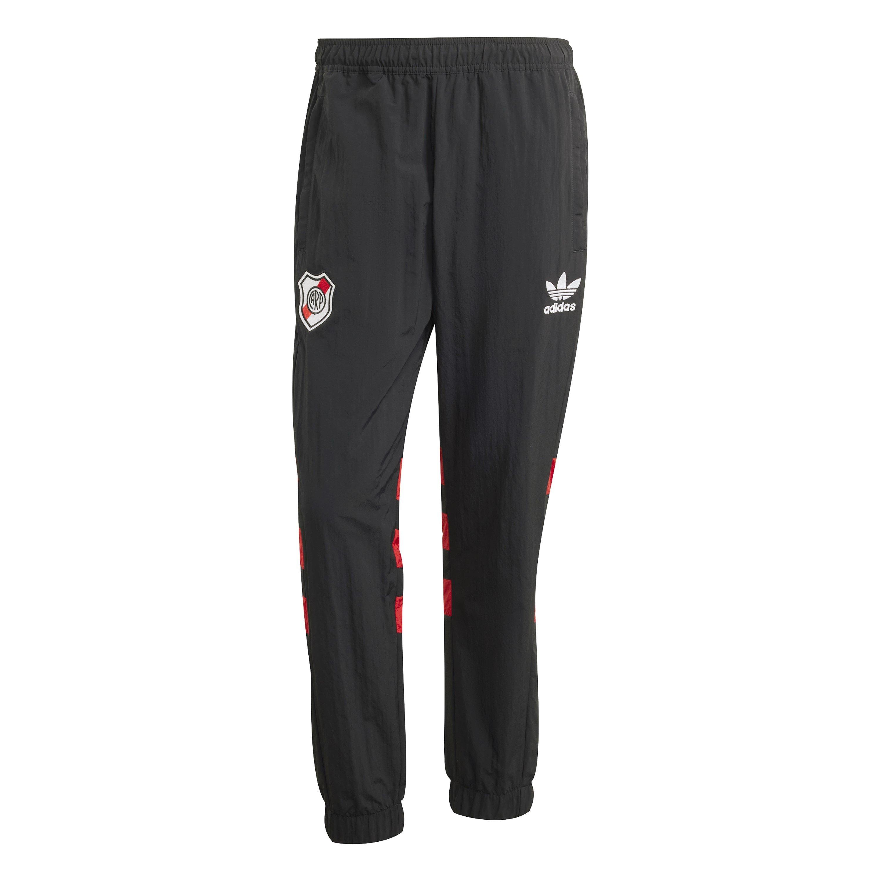 Black - adidas - Men's River Plate 1994 Elasticated Cuffs Lined Tracksuit Bottoms - 1